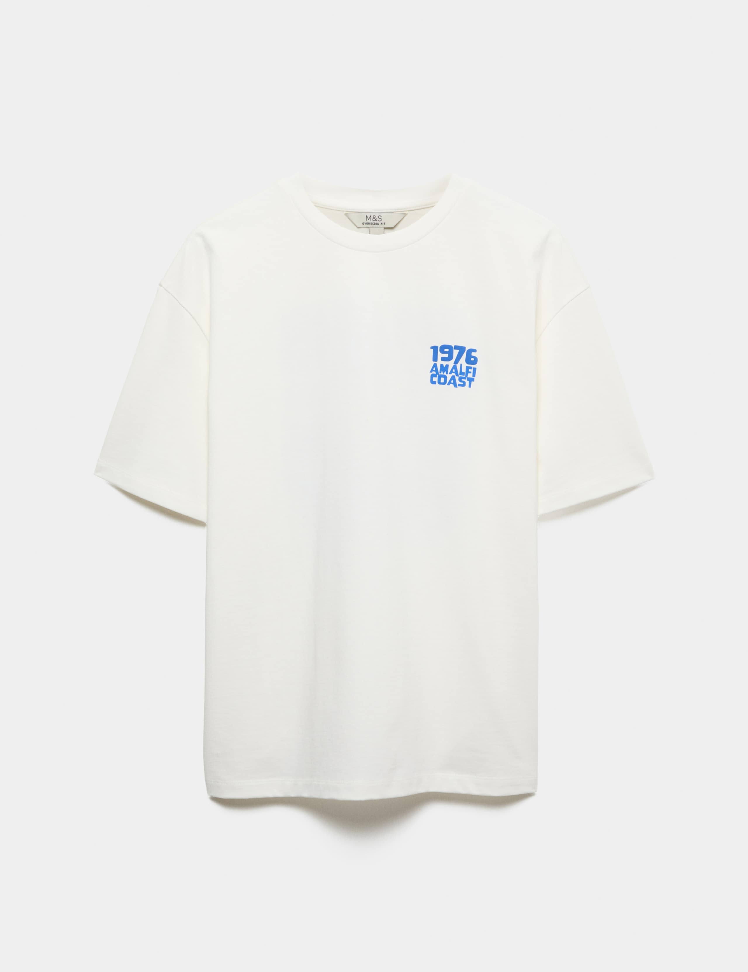 Oversized Pure Cotton Graphic Short Sleeve T-Shirt 2 of 6