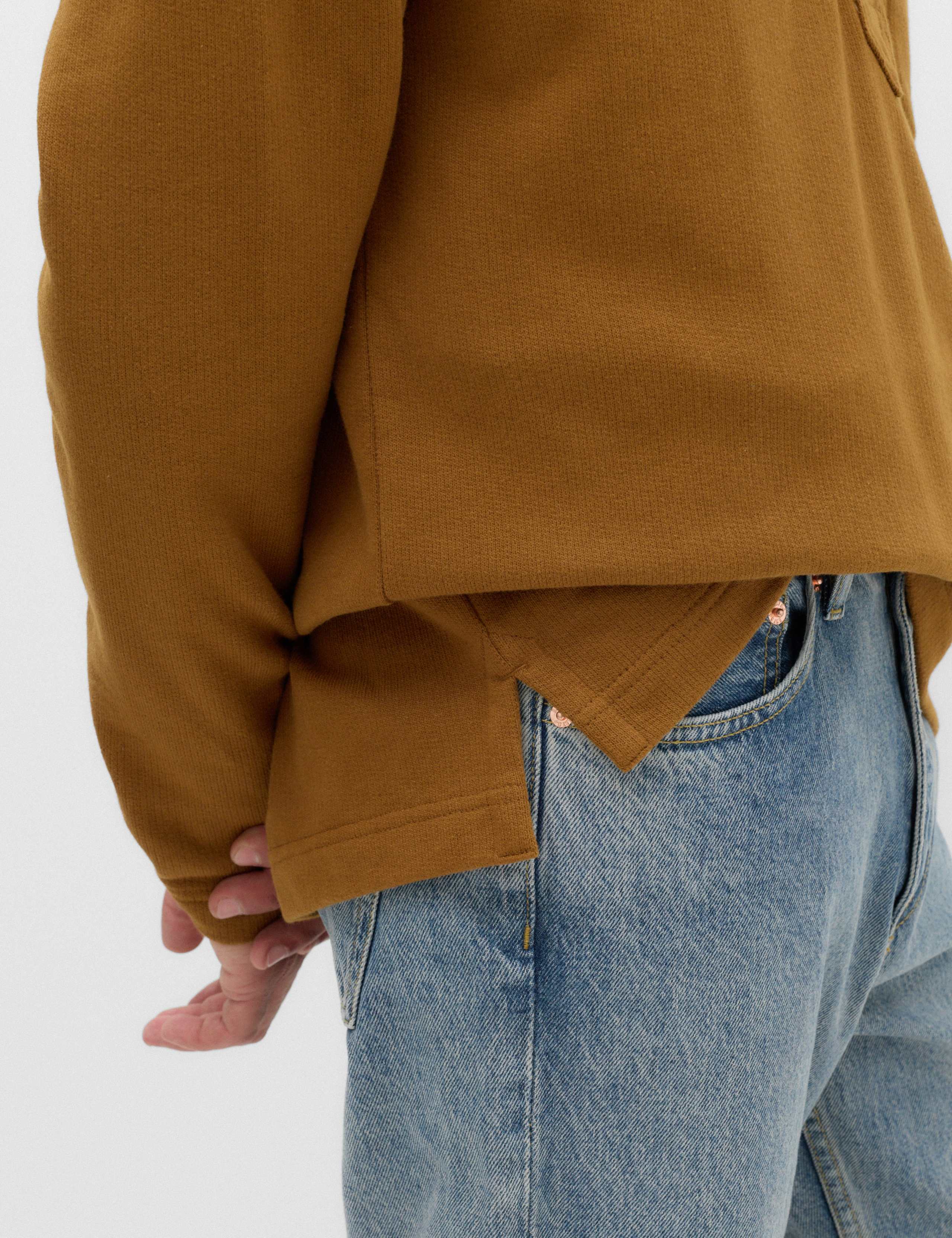 Pure Cotton Heavyweight Long Sleeve Polo Shirt 4 of 6