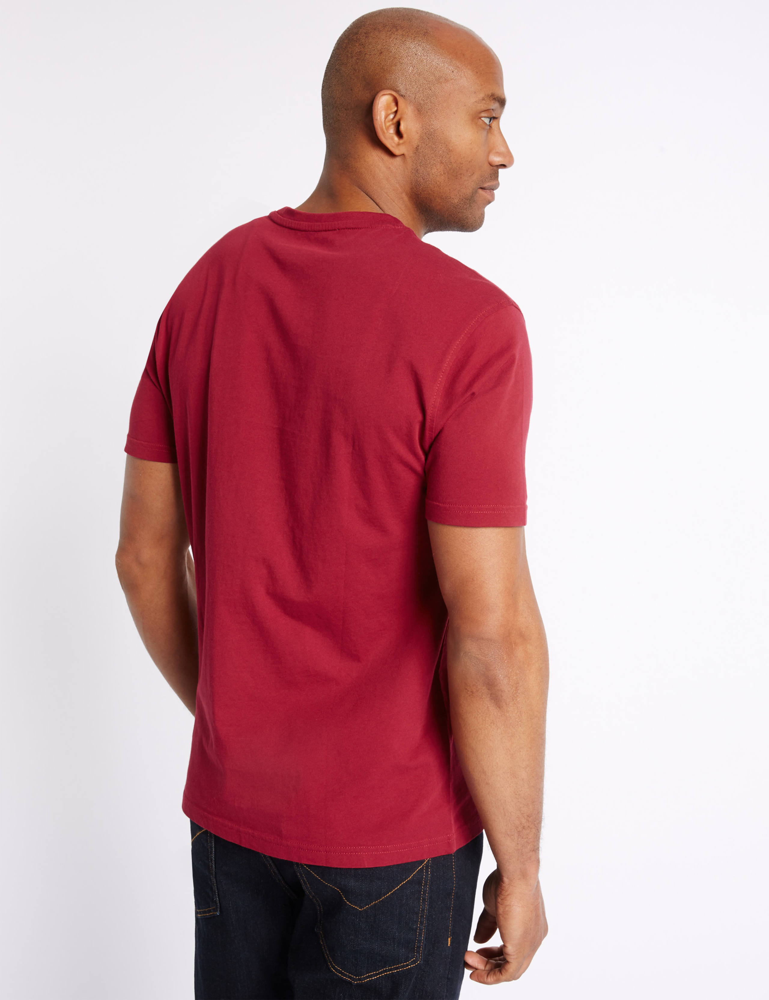 Slim Fit Pure Cotton Crew Neck T-Shirt 3 of 3