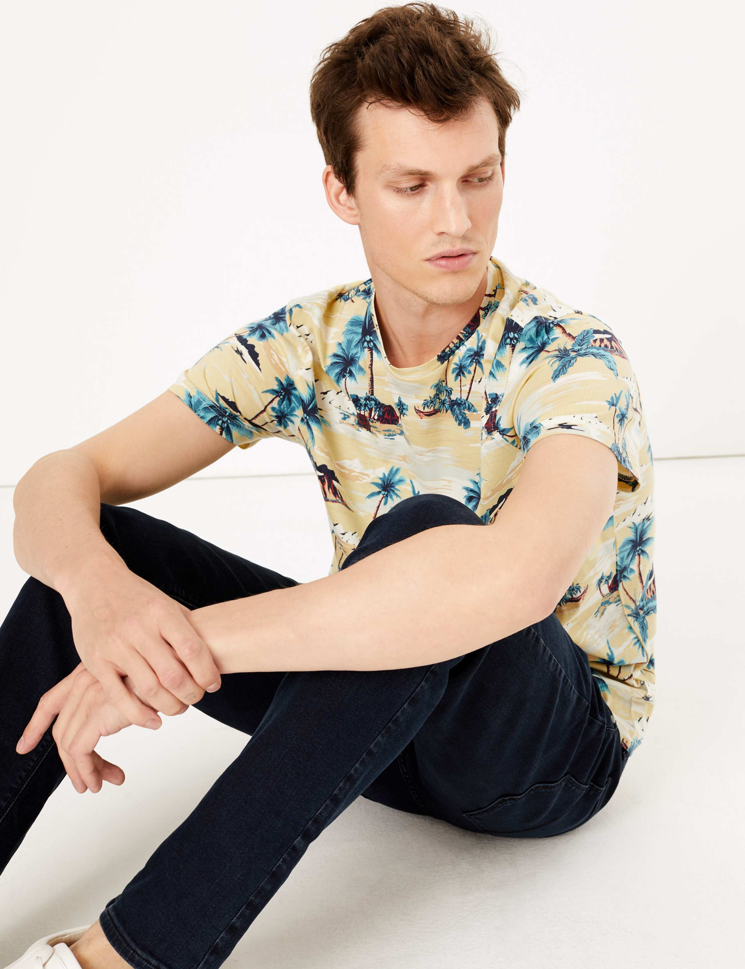 Cotton Palm Print T-Shirt 1 of 4