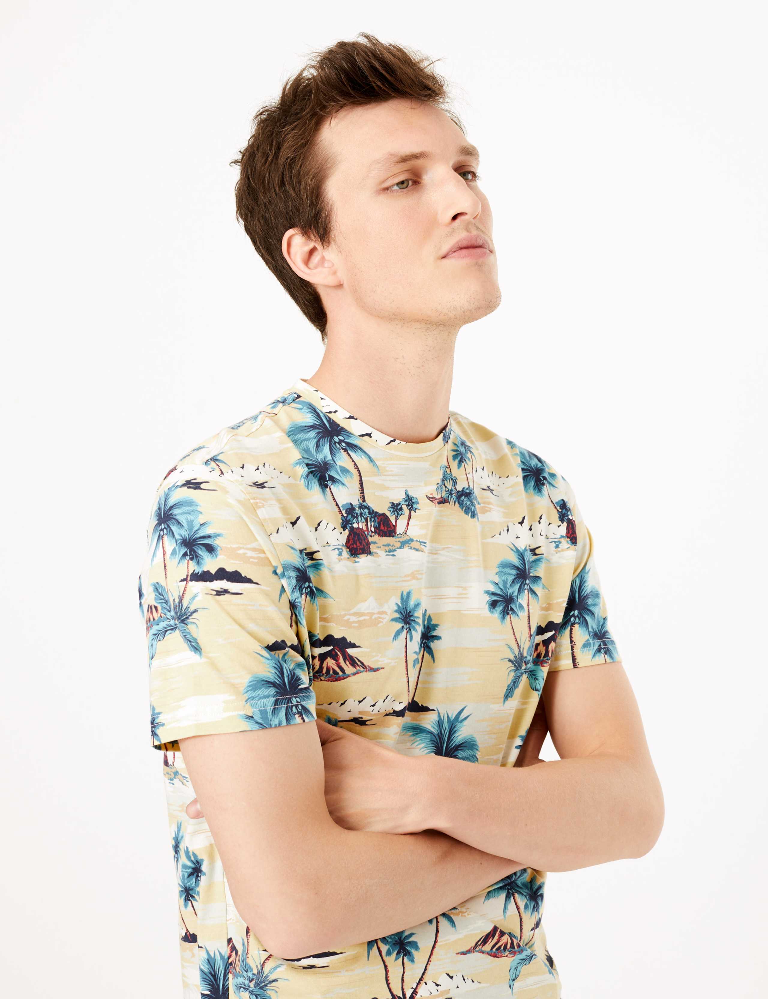 Cotton Palm Print T-Shirt 2 of 4