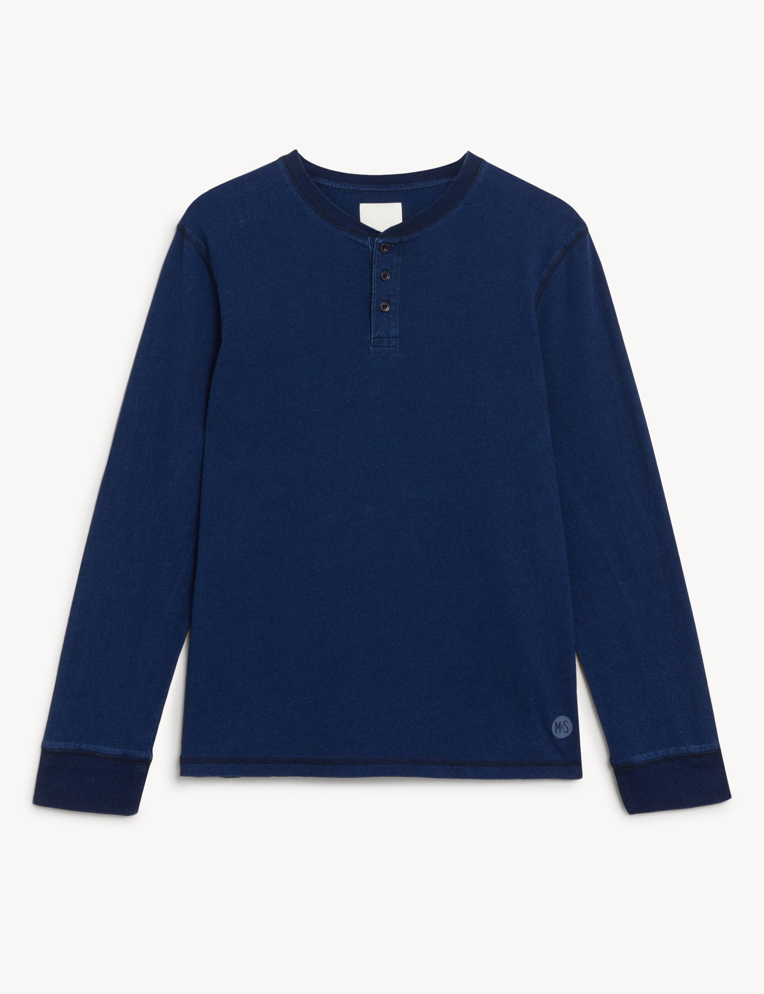 Wetherby Pure Cotton Henley T-Shirt 2 of 8