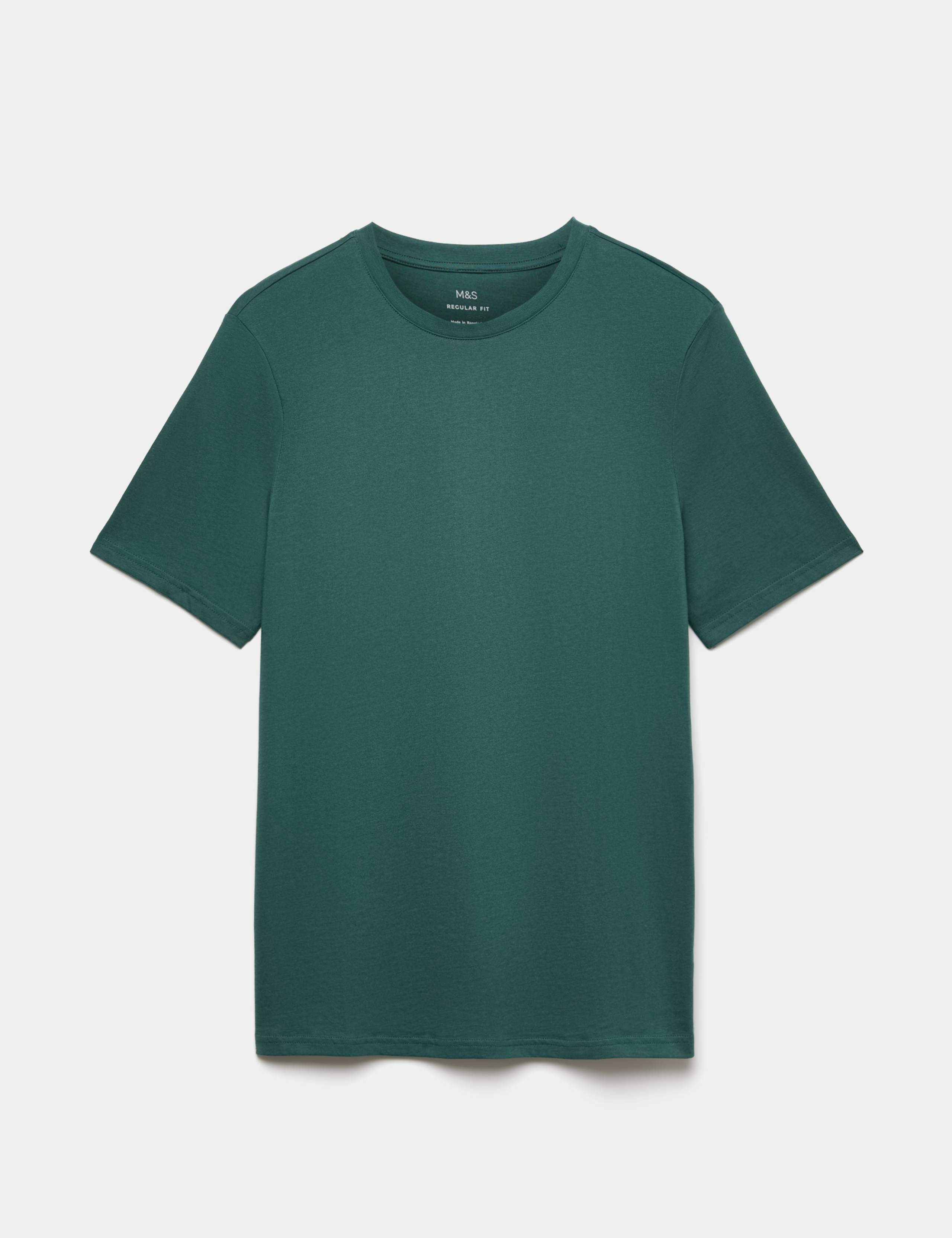 Pure Cotton Regular Fit Crew Neck T-Shirt 2 of 5