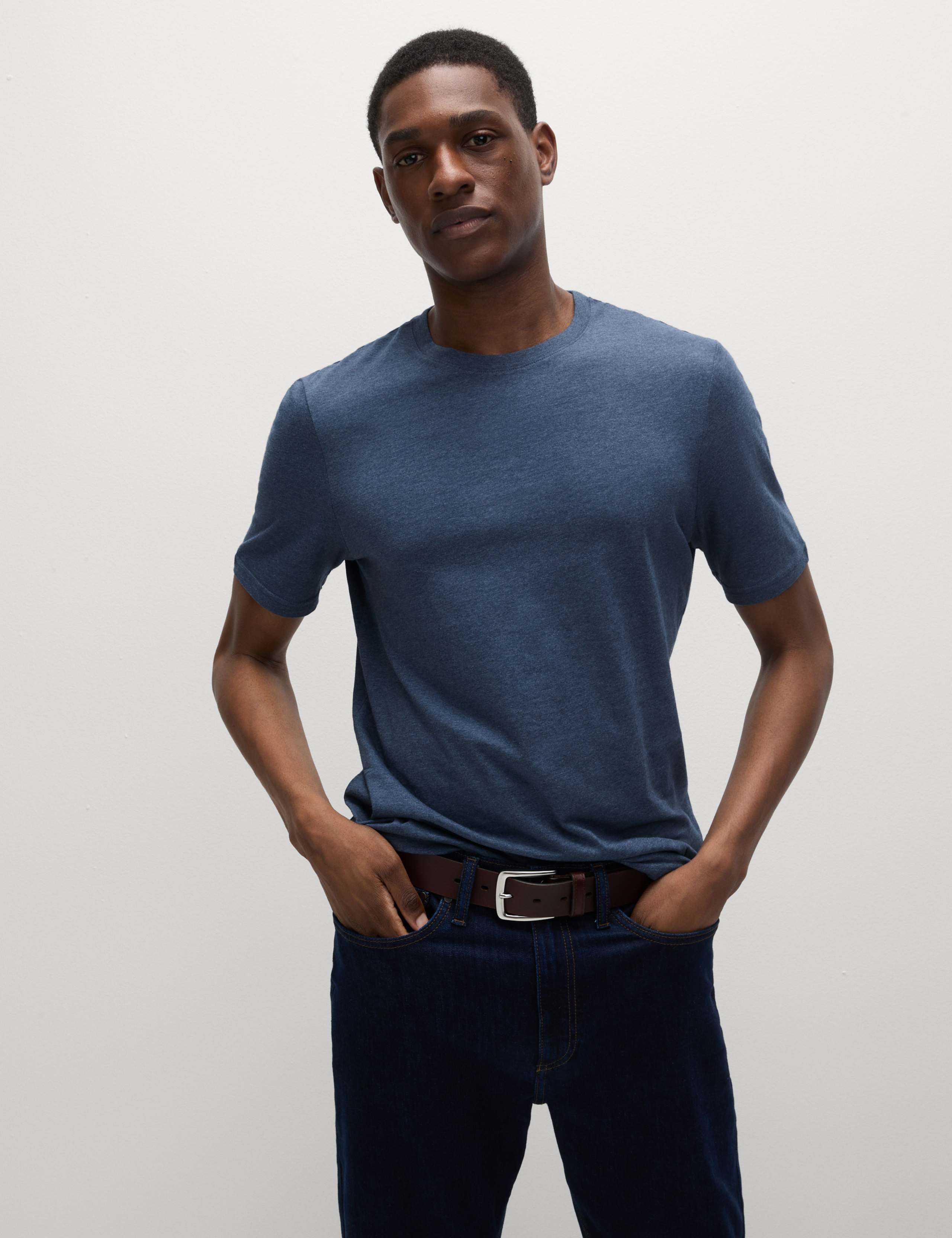Pure Cotton Relaxed Fit Crew Neck T-Shirt 1 of 5