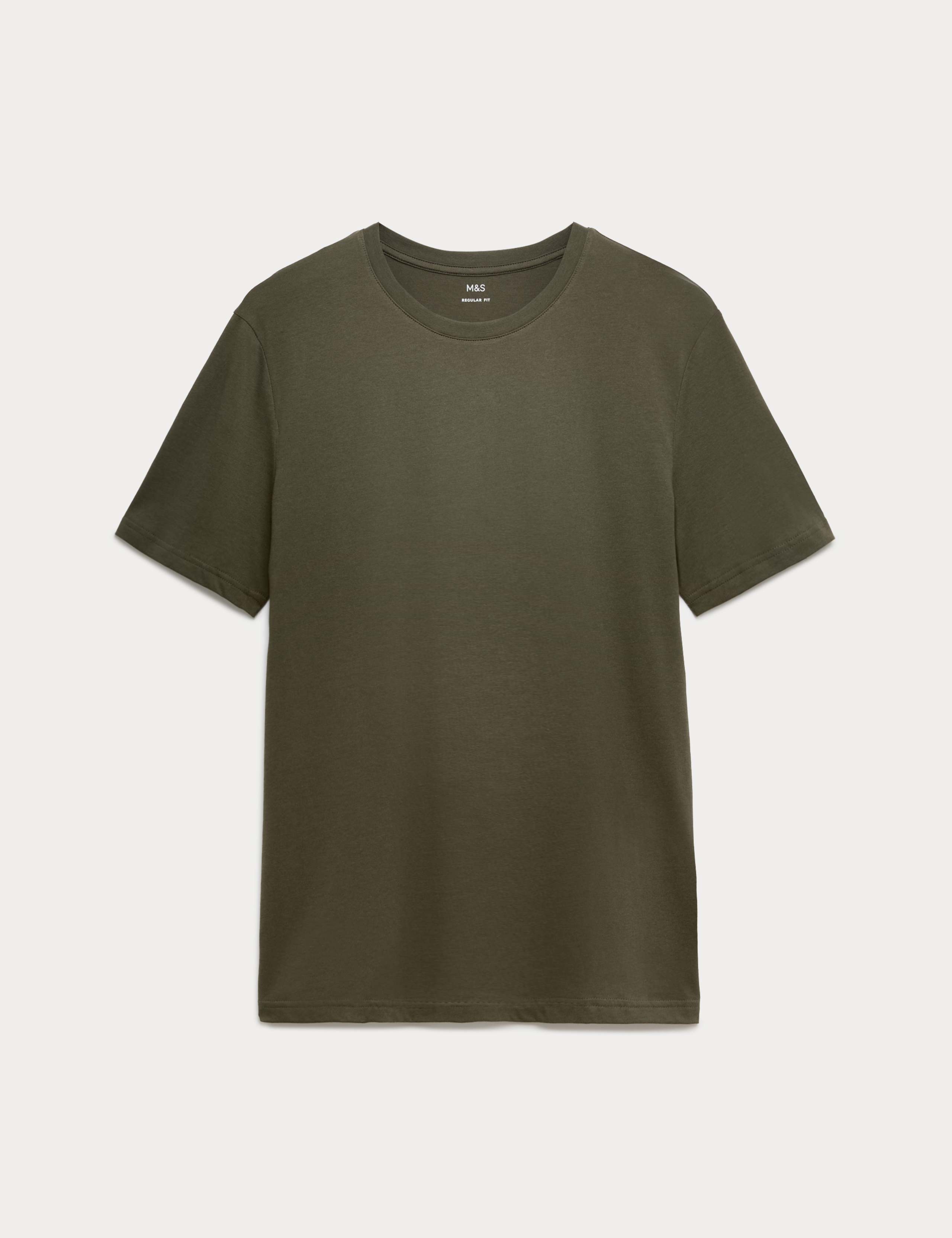Regular Fit Pure Cotton Crew Neck T-Shirt 2 of 5