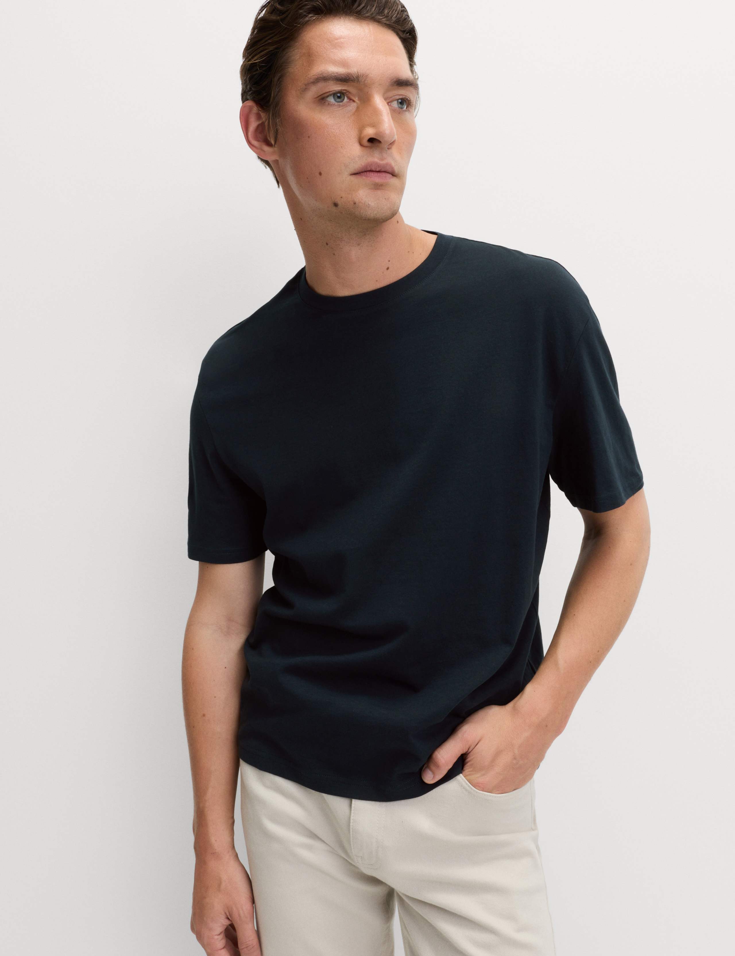 Relaxed Fit Pure Cotton T shirt 1 of 5
