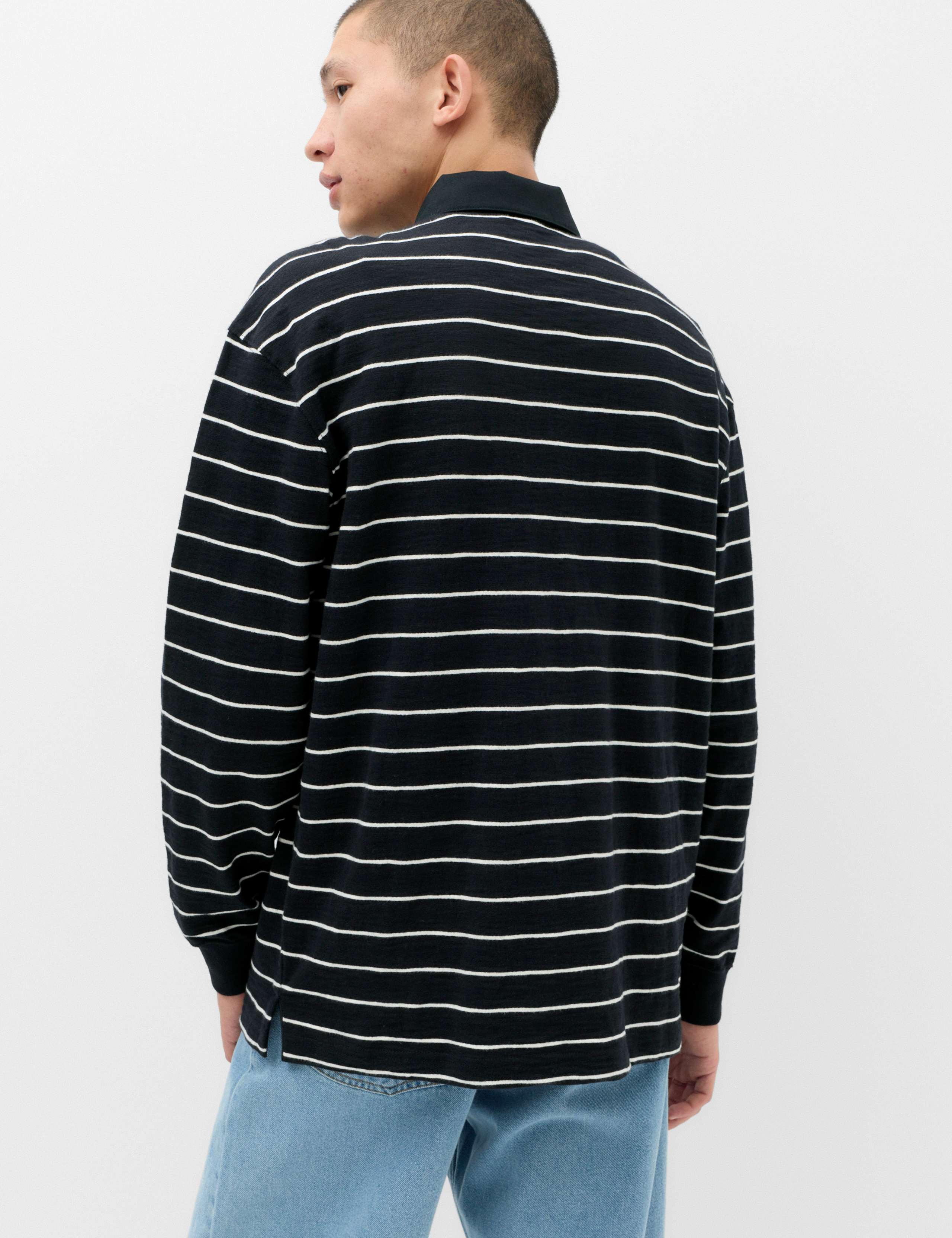 Pure Cotton Striped Long Sleeve Rugby Shirt 5 of 6