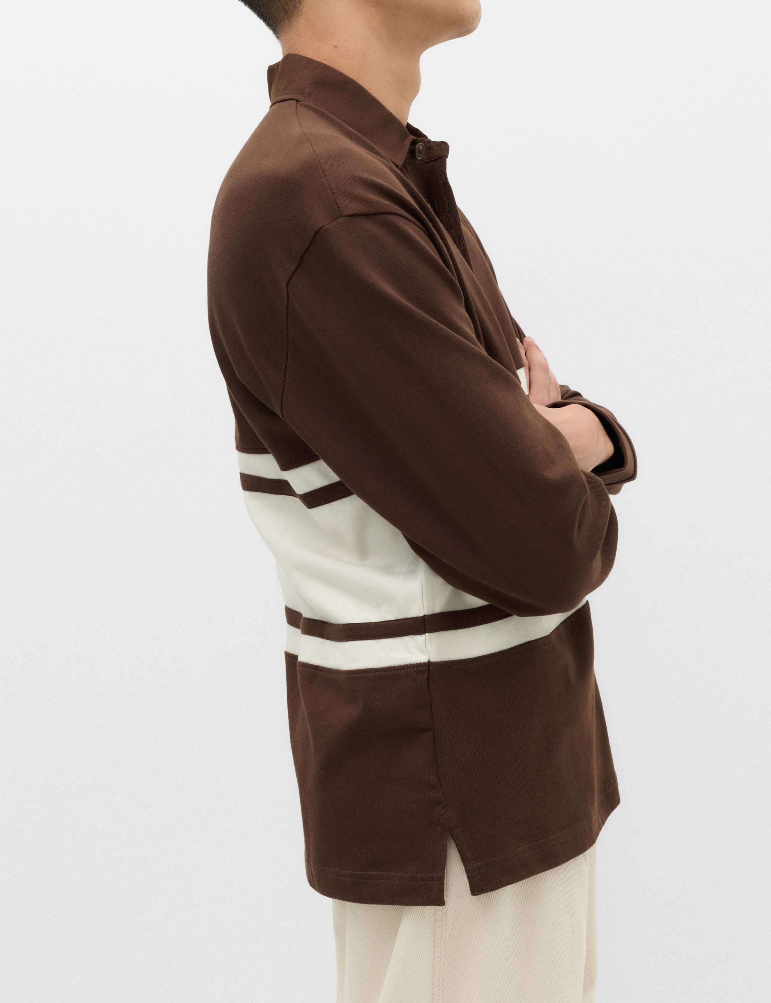 Pure Cotton Chest Stripe Rugby 3 of 5