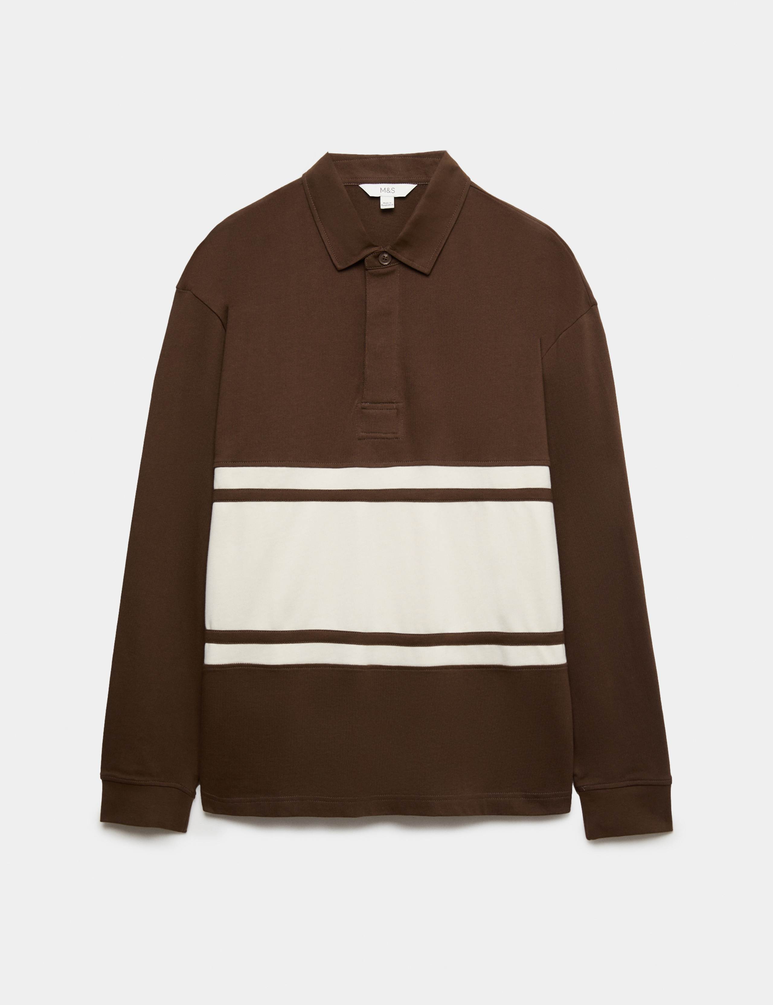Pure Cotton Chest Stripe Rugby 2 of 5
