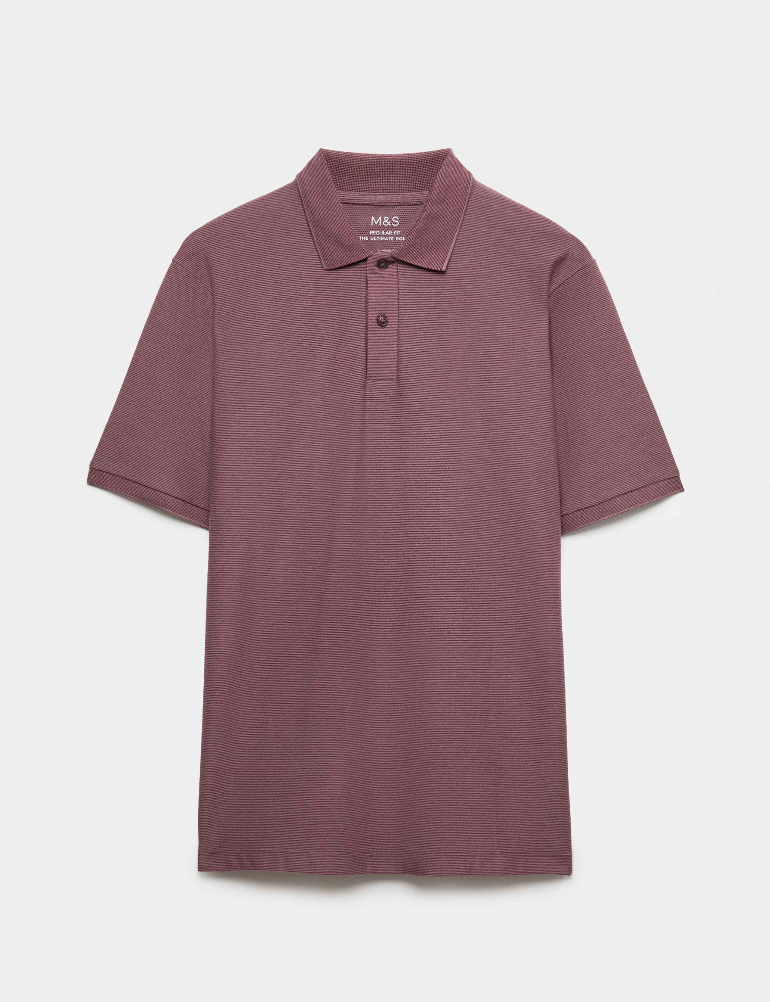 Cotton Rich Striped Short Sleeve Polo Shirt 2 of 5