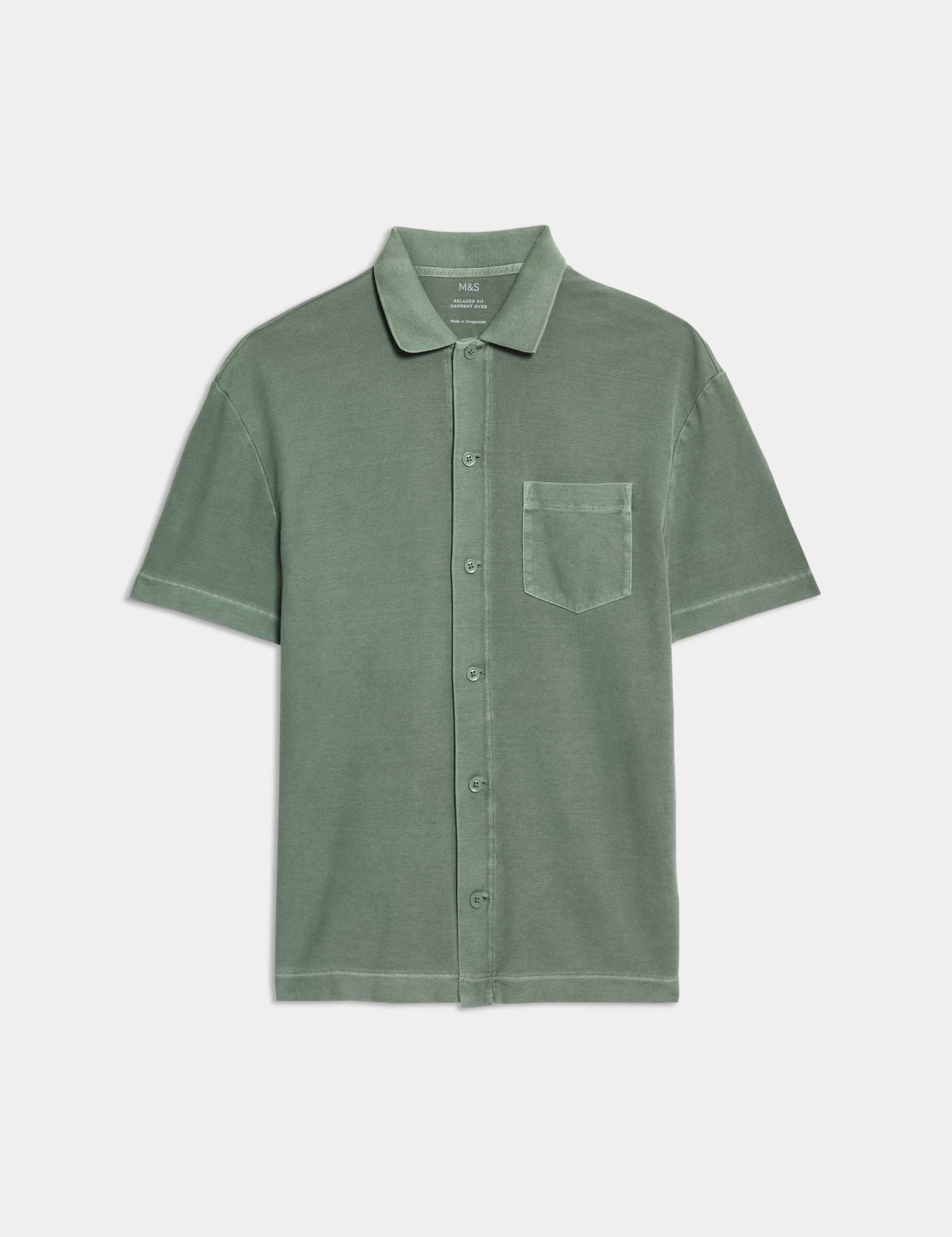 Relaxed Fit Pure Cotton Textured Polo Shirt 2 of 6