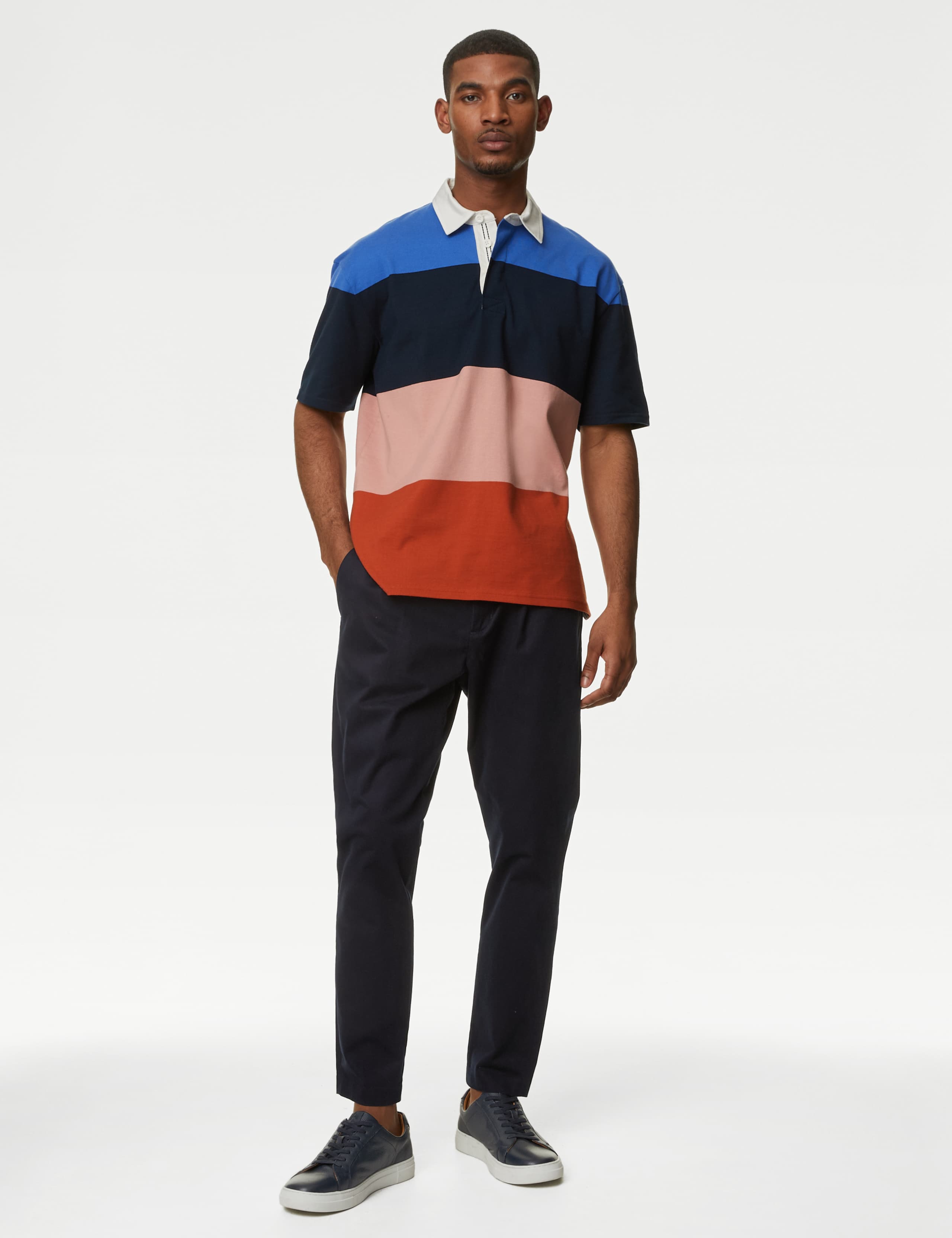 Oversized Pure Cotton Short Sleeve Rugby Shirt 3 of 5