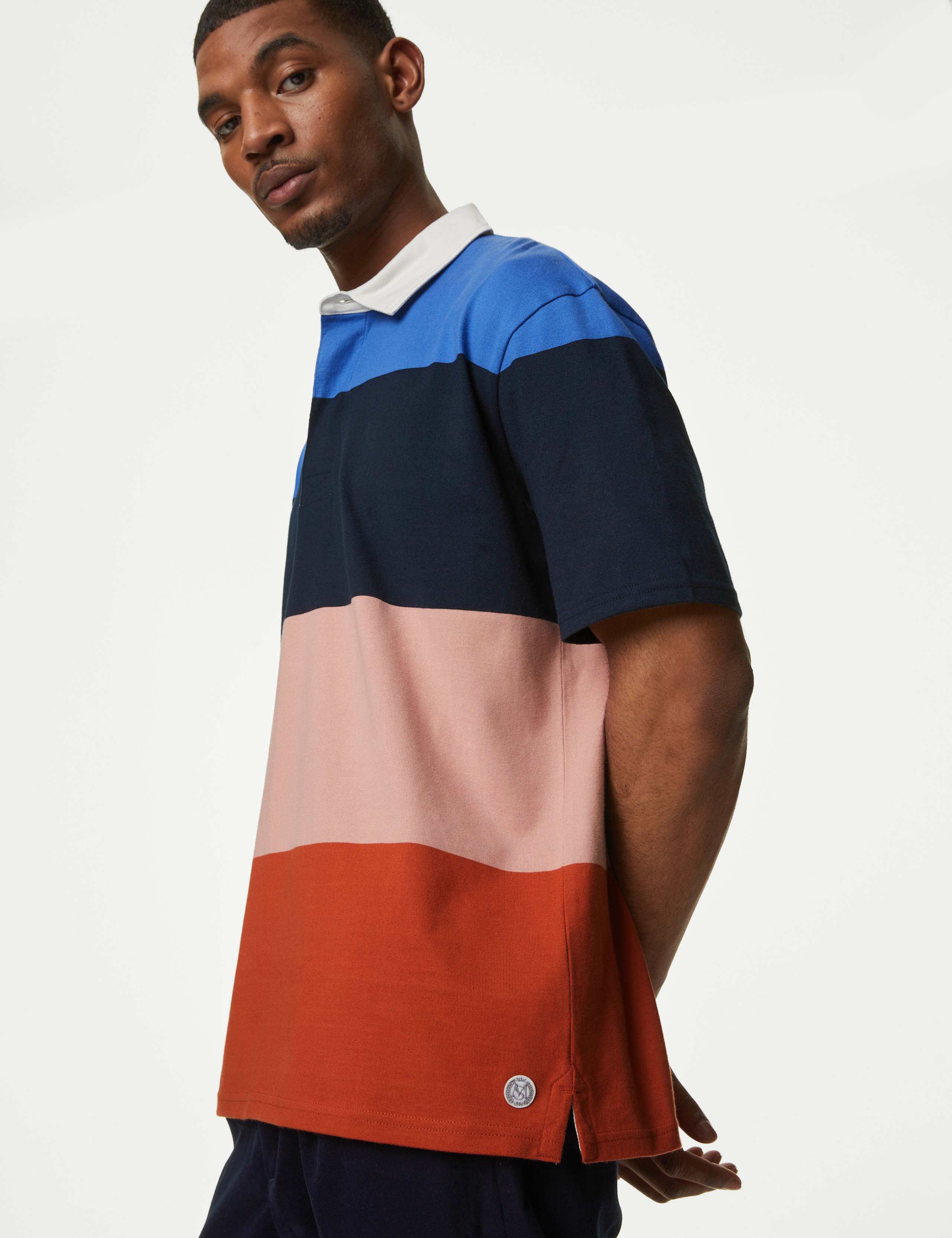 Oversized Pure Cotton Short Sleeve Rugby Shirt 4 of 5