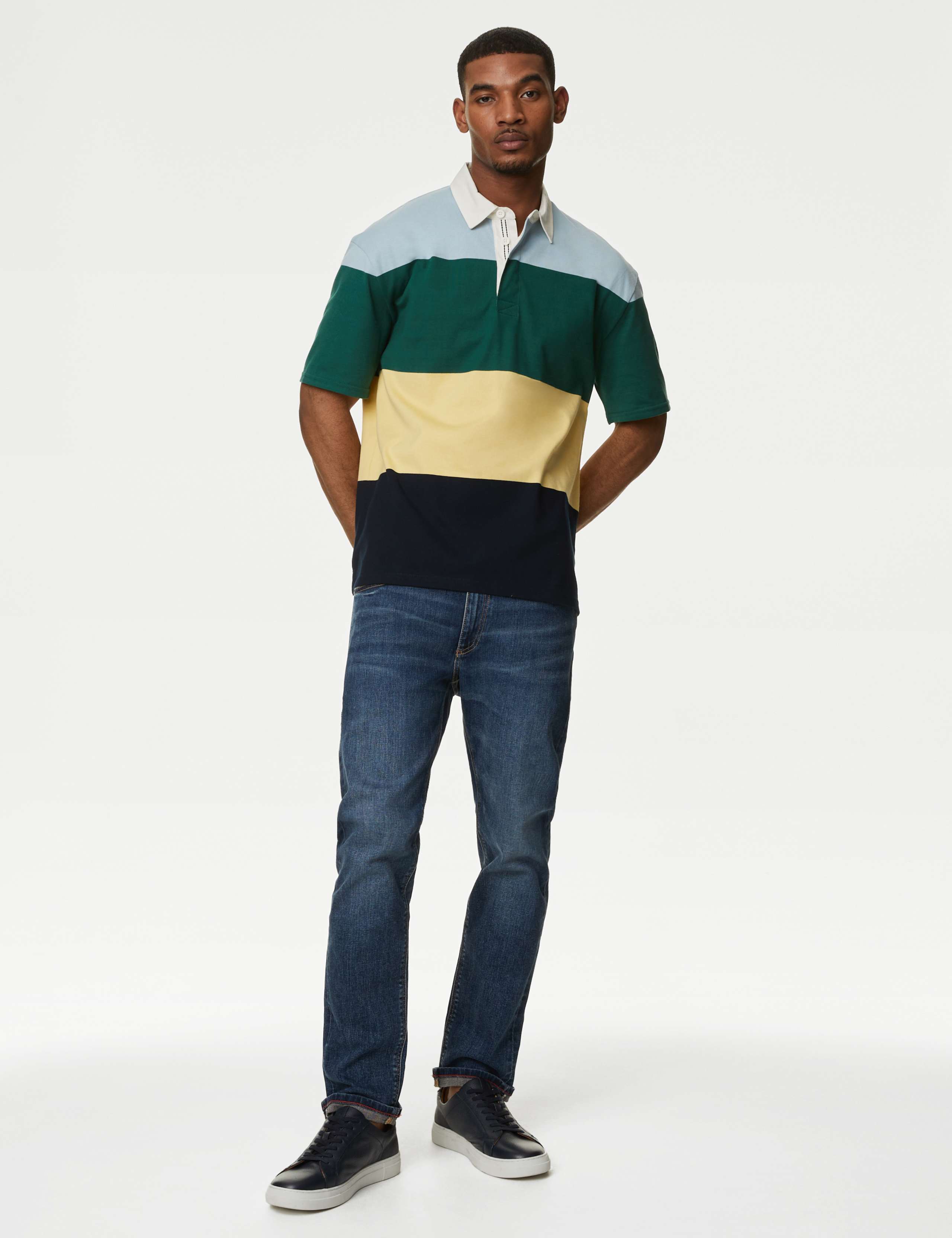 Oversized Pure Cotton Short Sleeve Rugby Shirt 3 of 5