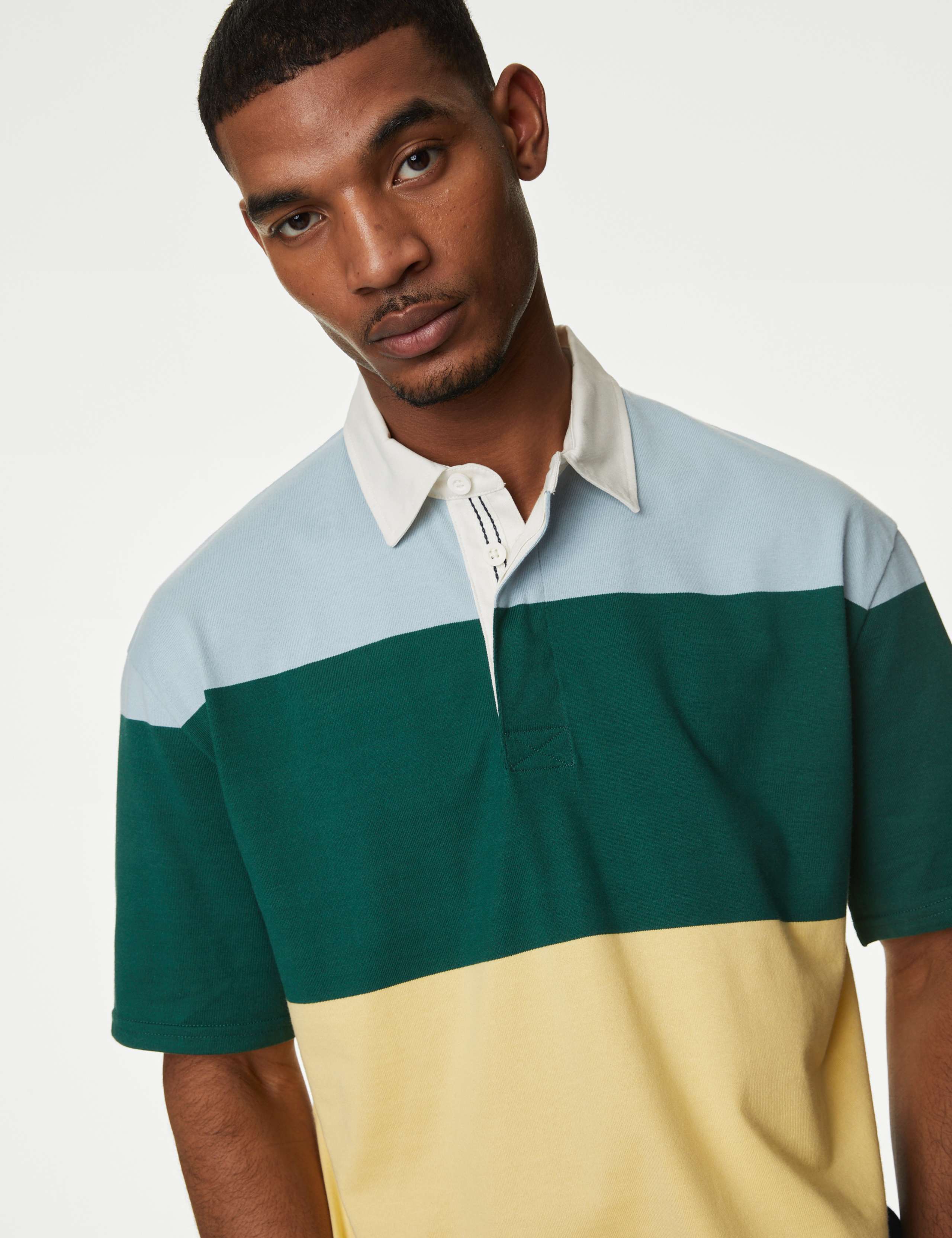 Oversized Pure Cotton Short Sleeve Rugby Shirt 4 of 5