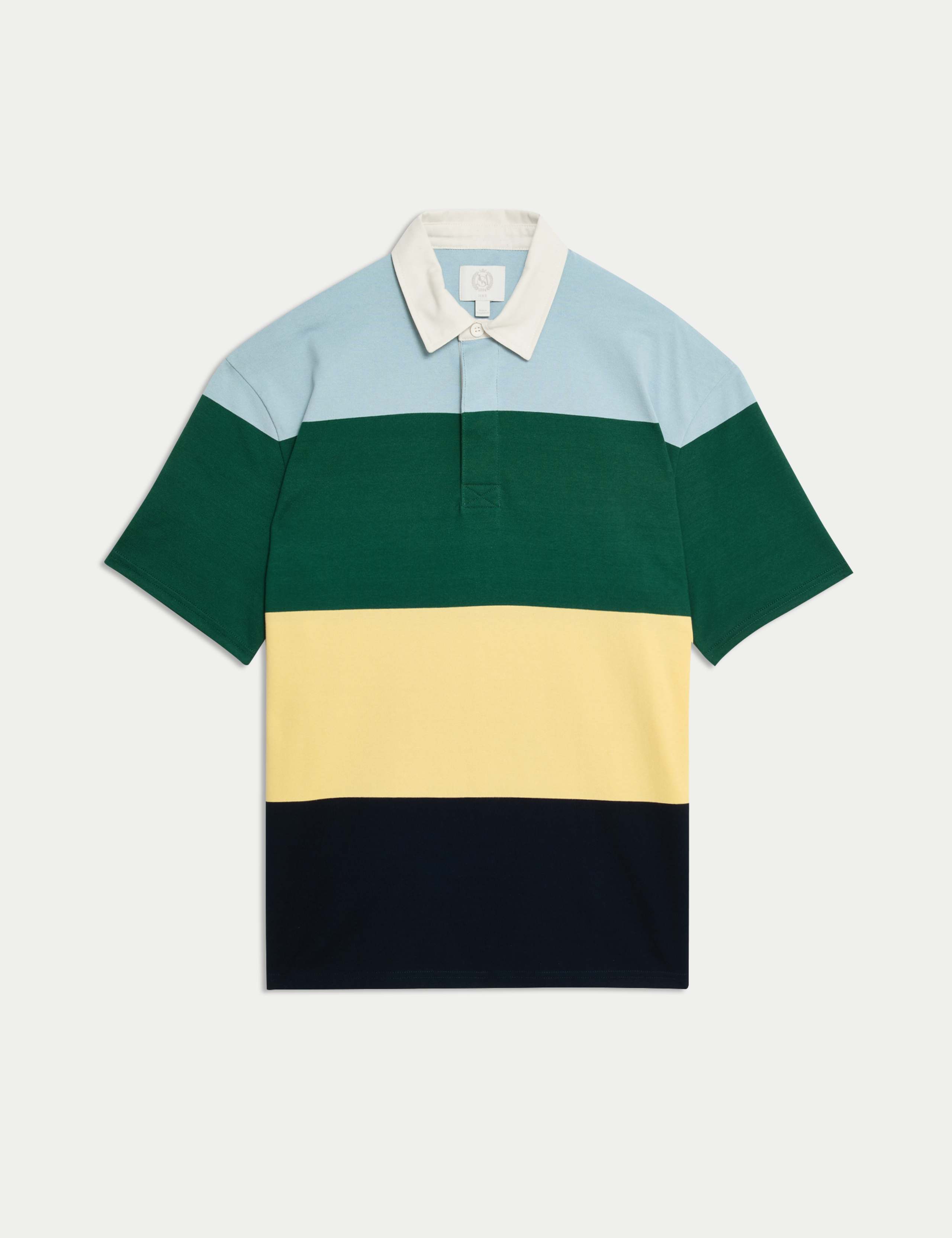 Oversized Pure Cotton Short Sleeve Rugby Shirt 2 of 5