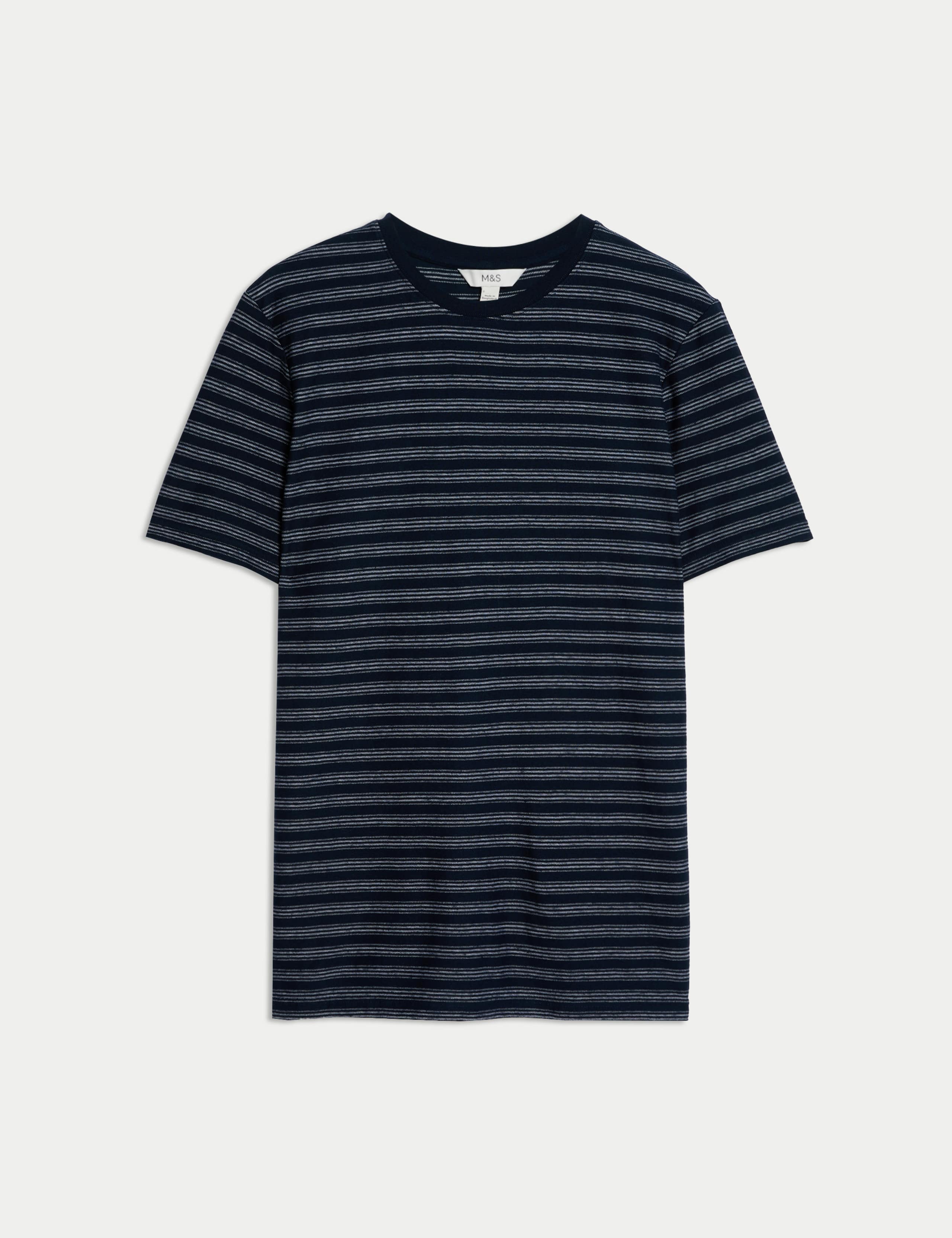 Cotton Linen Blend Striped T-Shirt 2 of 4