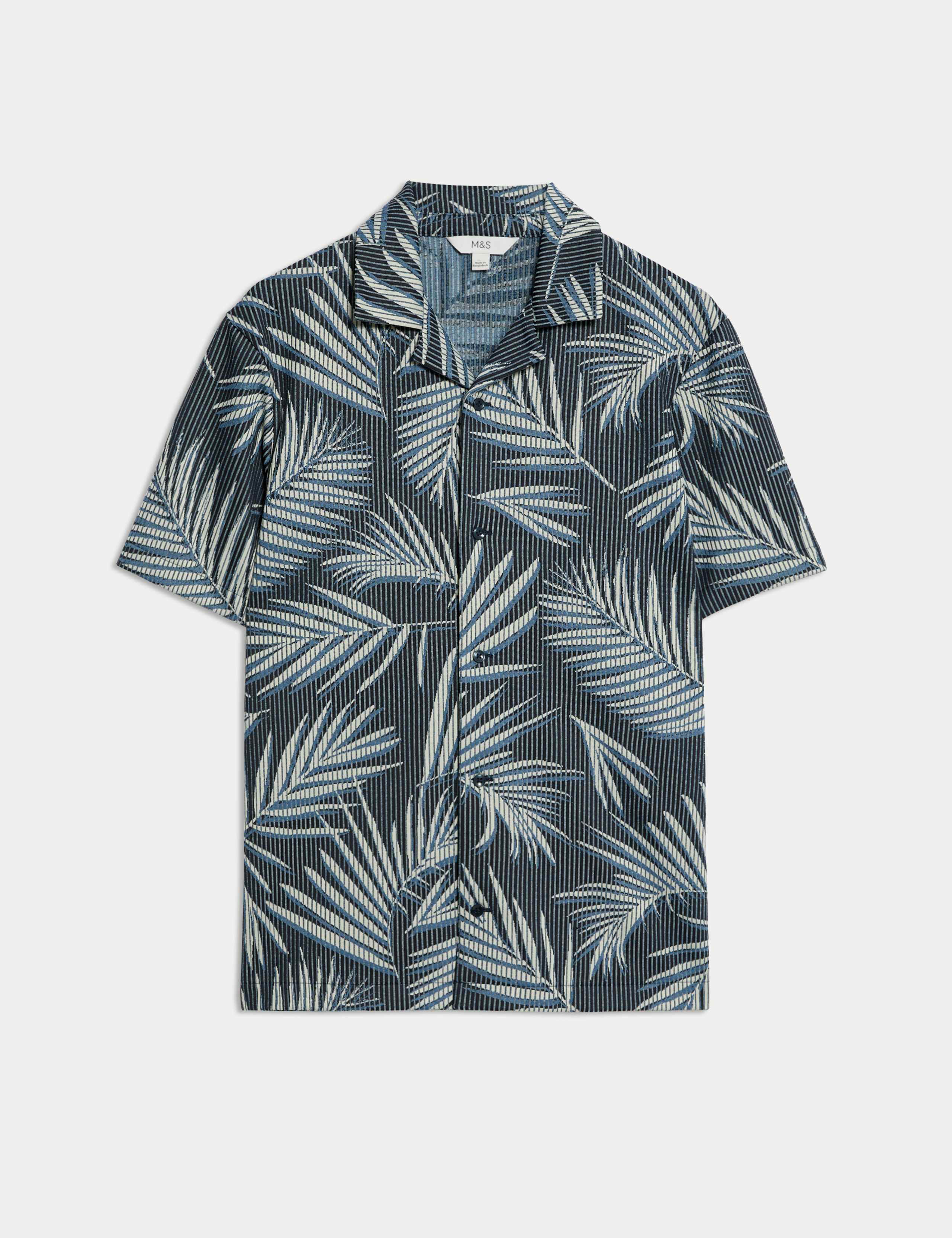 Jacquard Palm Leaf Print Polo Shirt 2 of 6