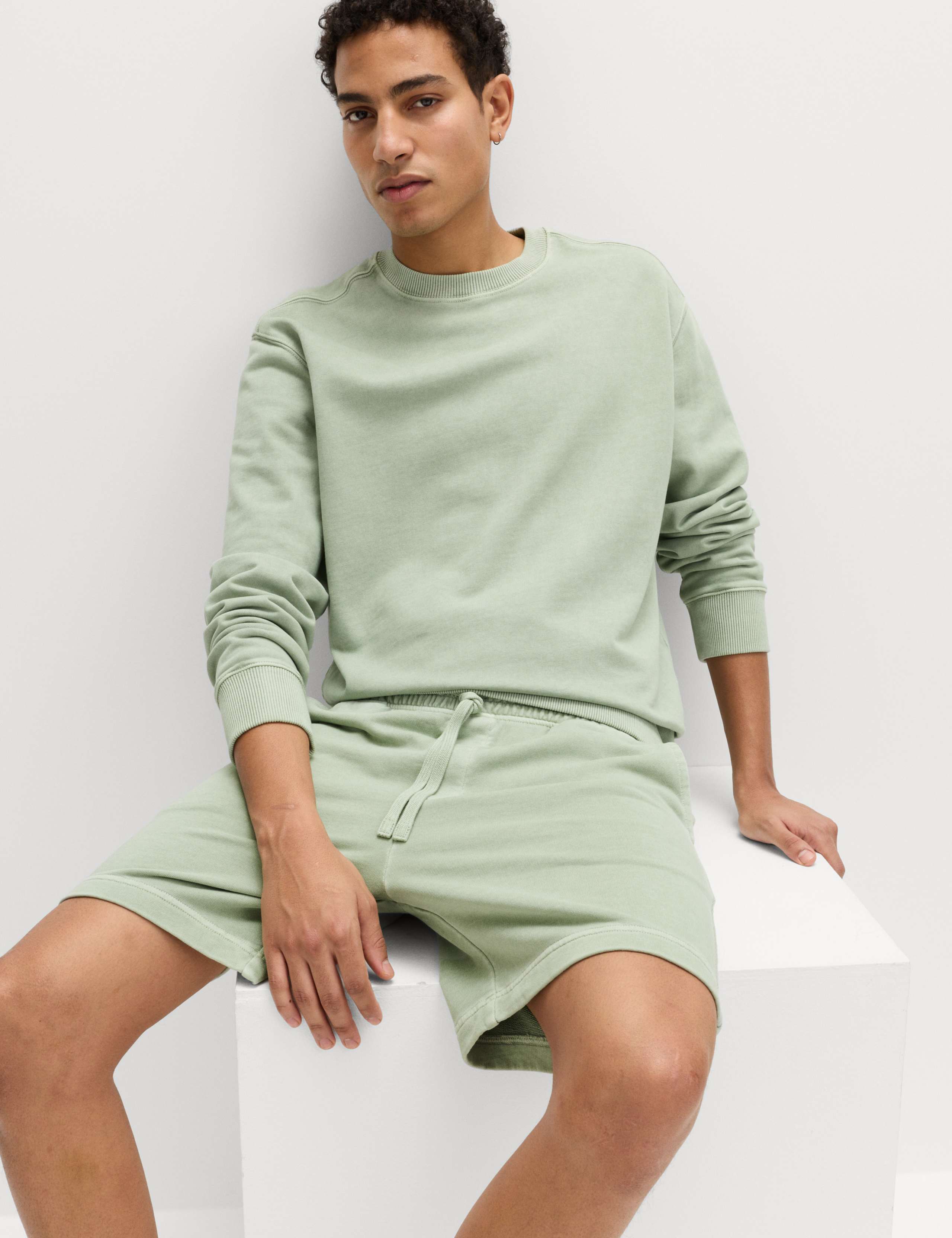 Relaxed Fit Pure Cotton Garment Dye Short 4 of 5