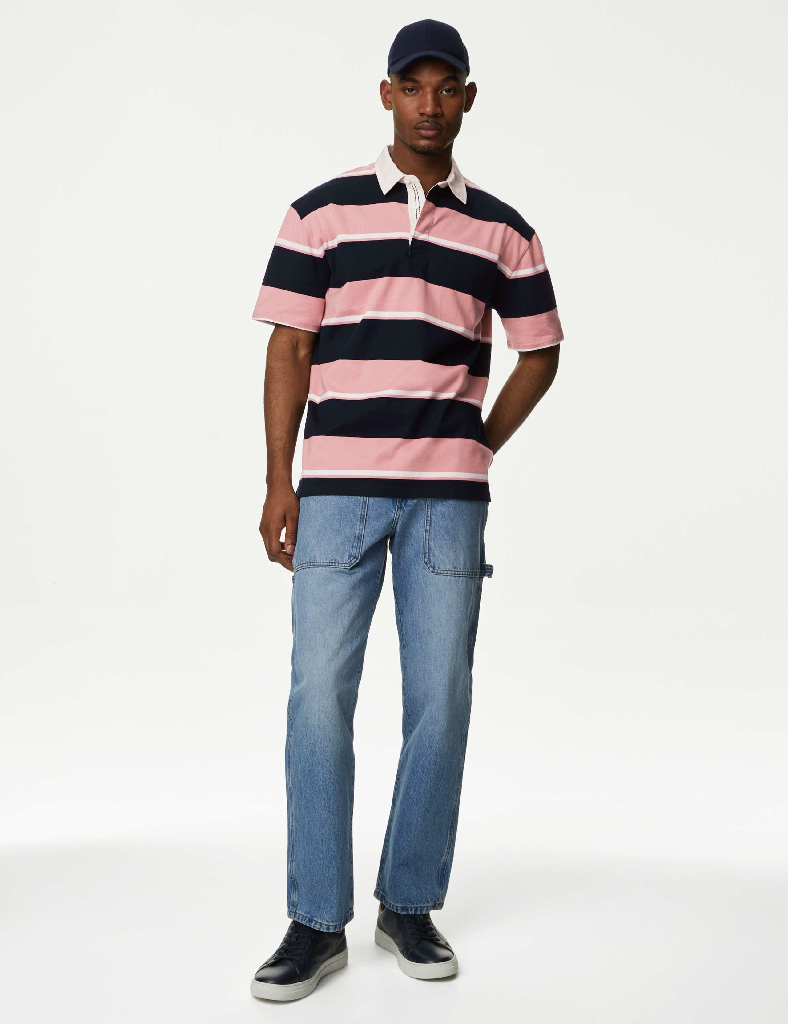 Oversized Pure Cotton Short Sleeve Rugby Shirt 4 of 5