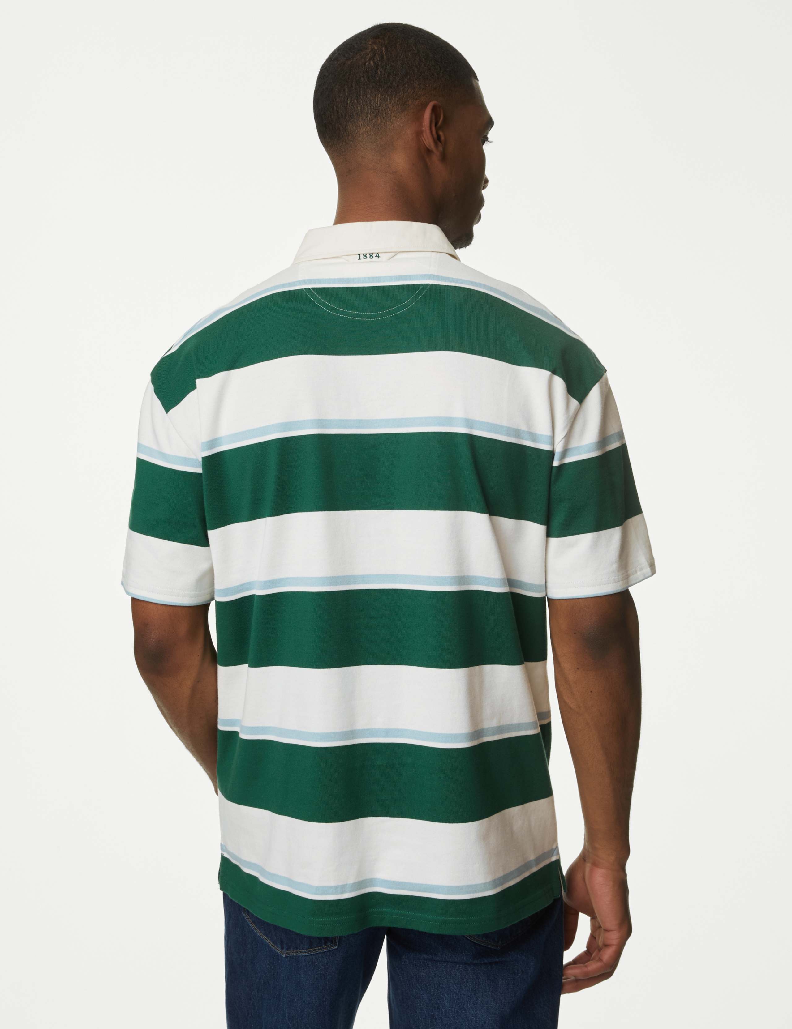 Oversized Pure Cotton Short Sleeve Rugby Shirt 5 of 5