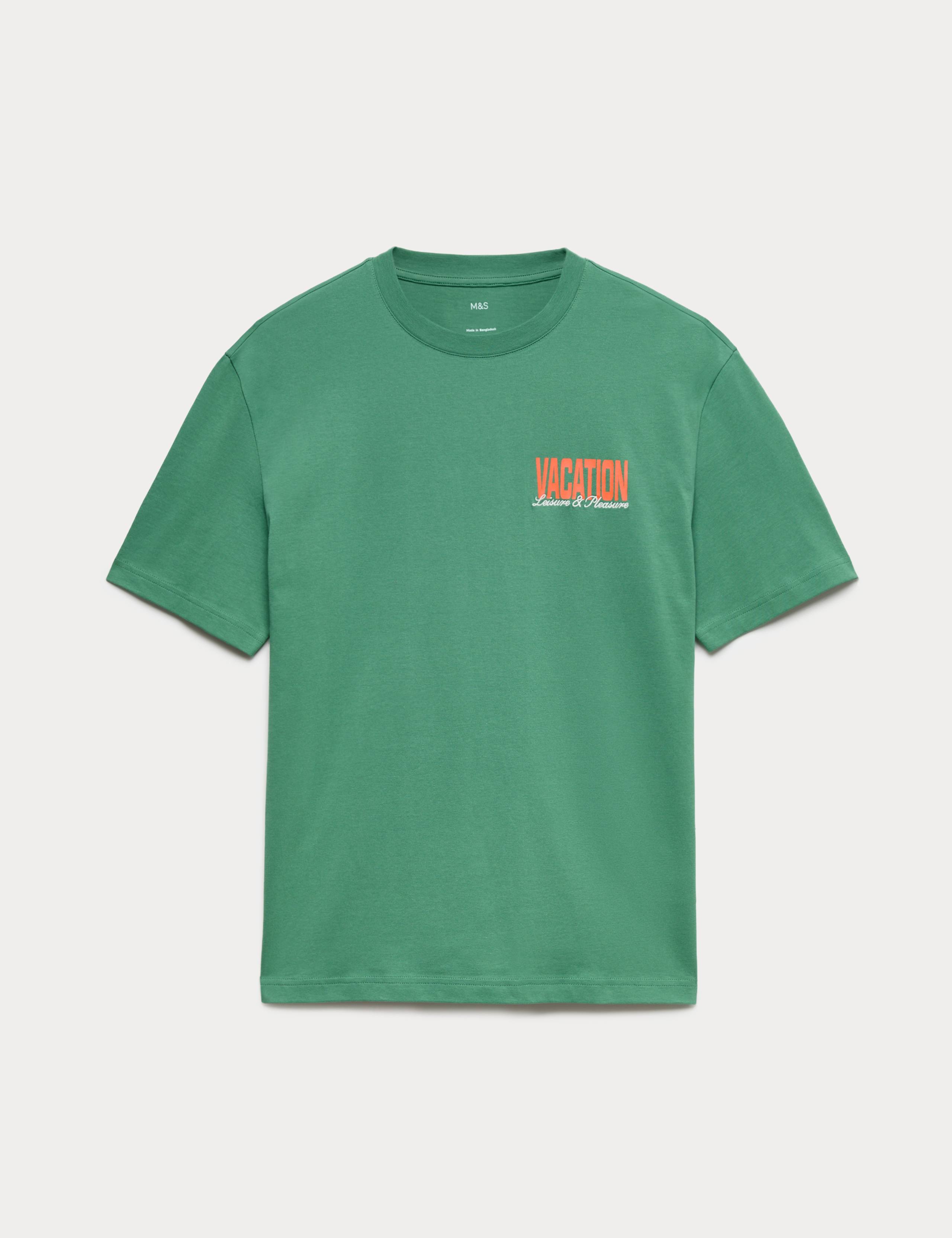 Pure Cotton Summer Vacation Slogan T shirt 2 of 5