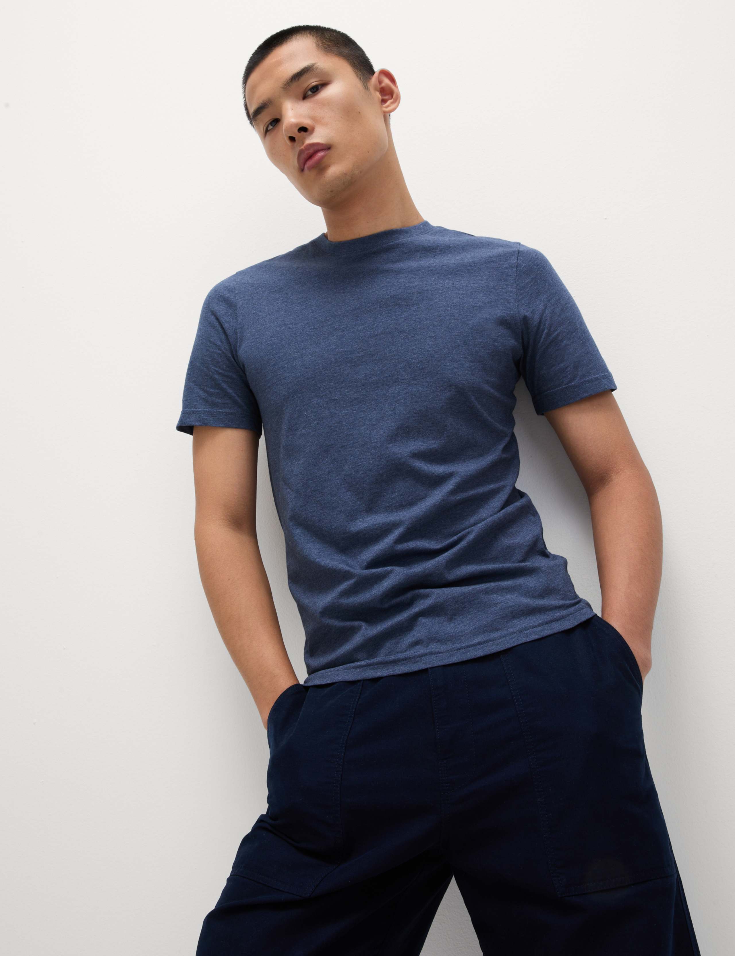 3pk Pure Cotton Crew Neck T-Shirts 3 of 4
