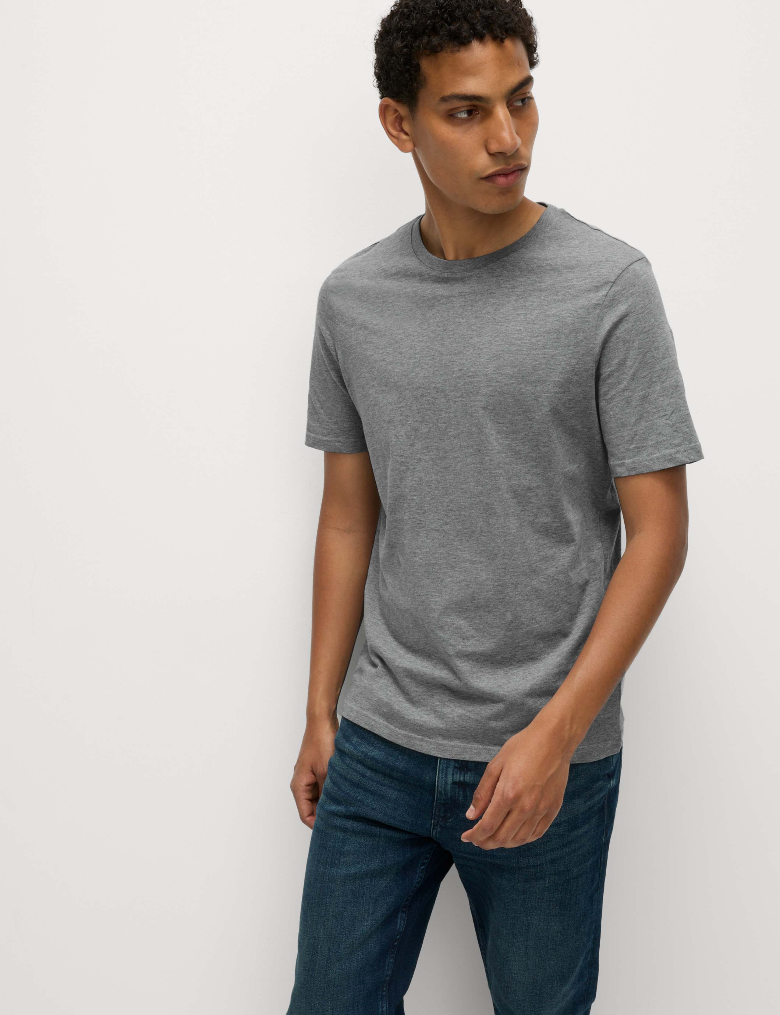 3 Pack Pure Cotton Crew Neck T-Shirts 2 of 5