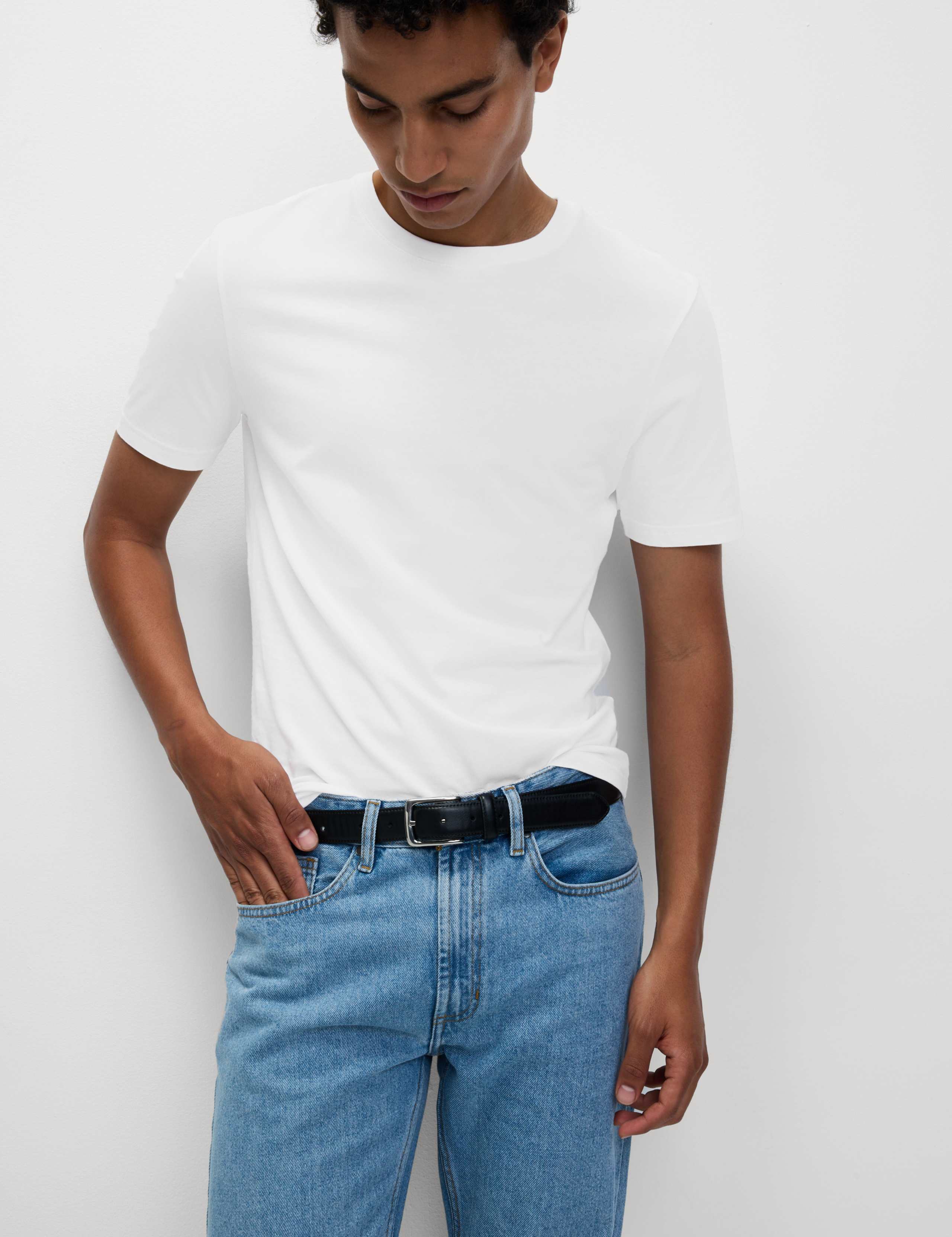 3pk Slim Fit Pure Cotton Crew Neck T-Shirts 3 of 5