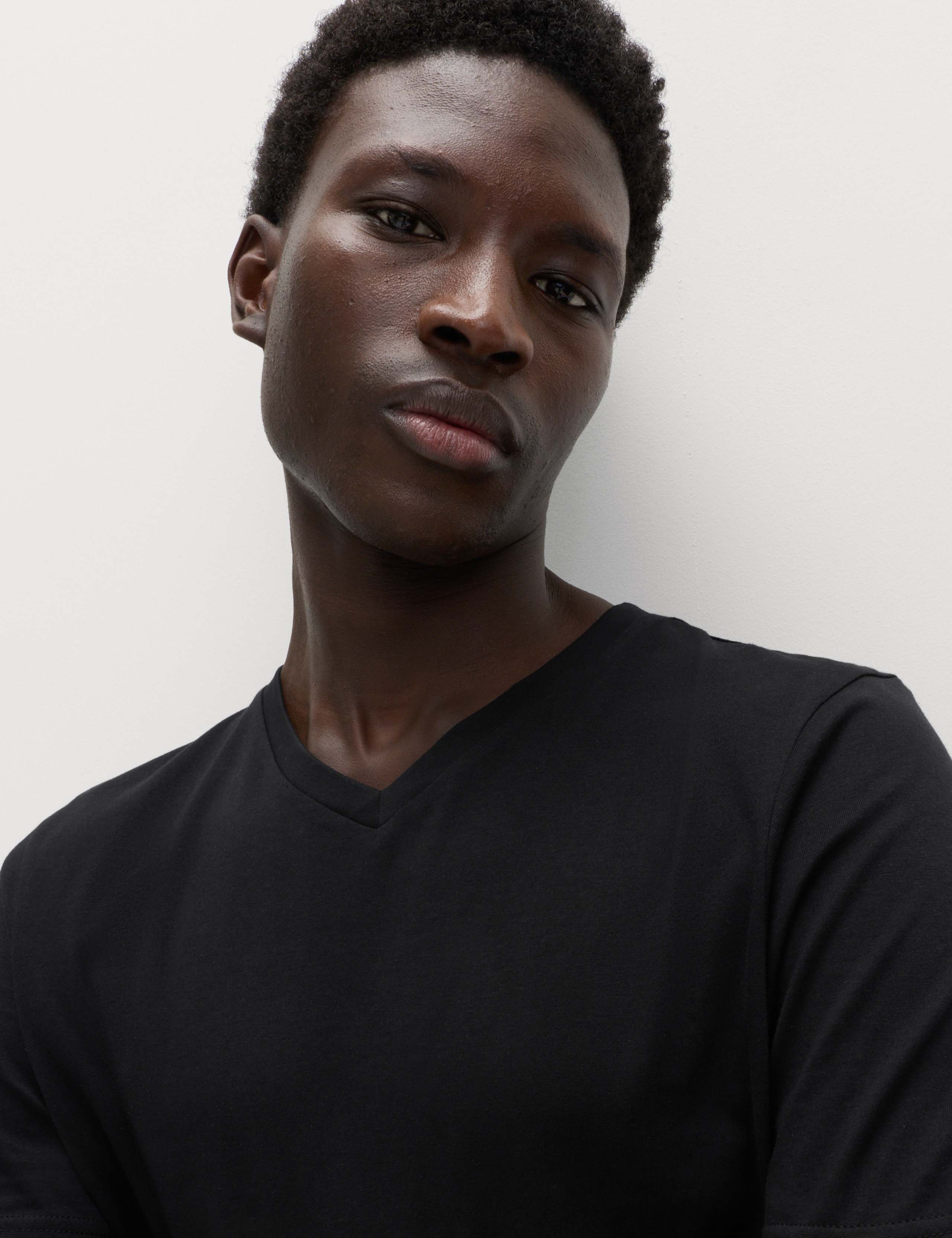 3 Pack Pure Cotton V-Neck T-Shirts 3 of 5