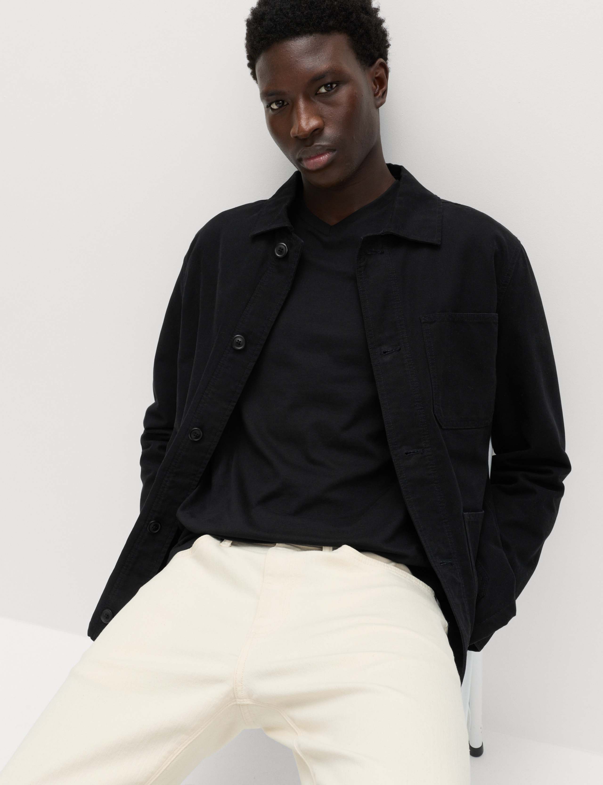 3 Pack Pure Cotton V-Neck T-Shirts 5 of 5