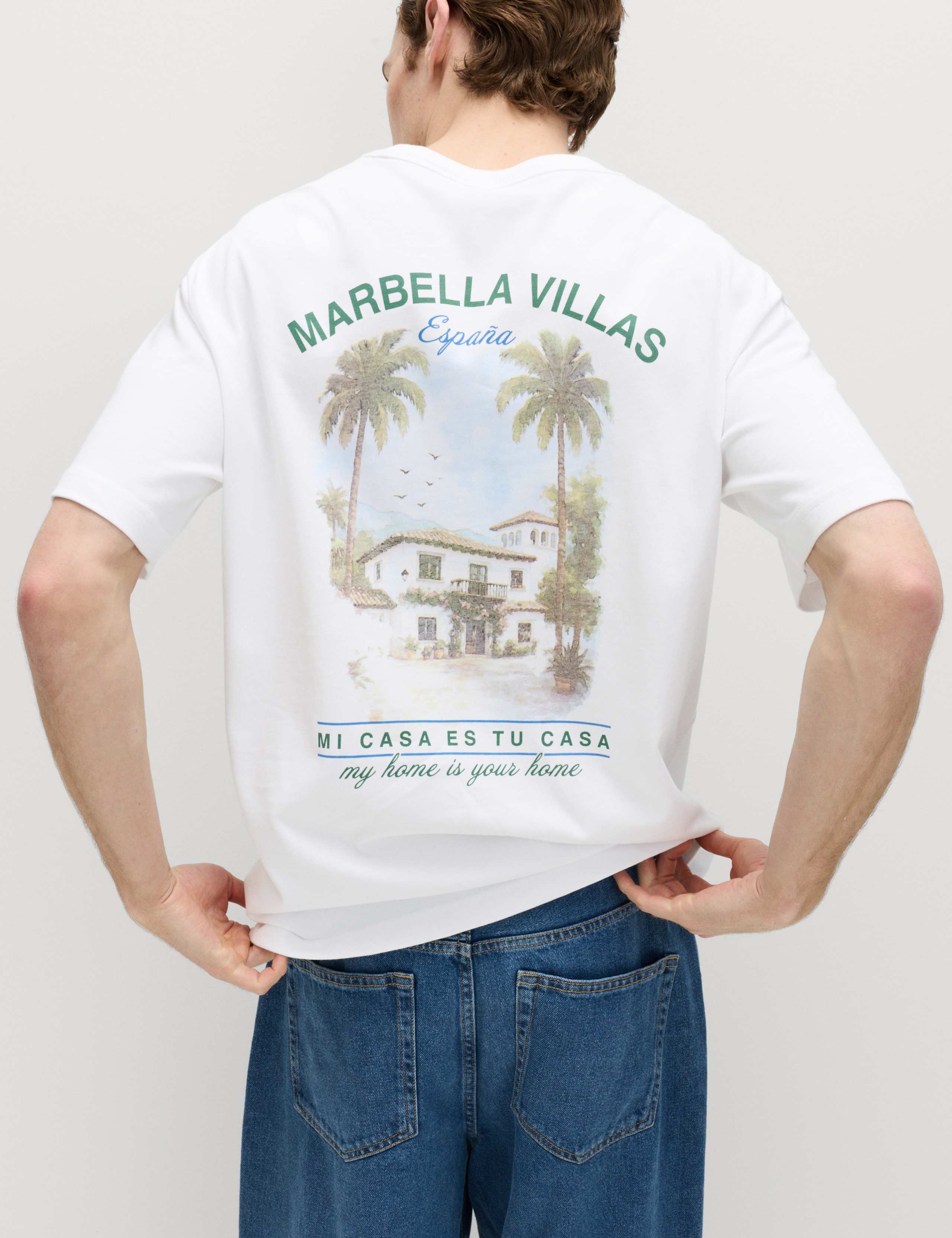 Pure Cotton Marbella Villas Graphic T-Shirt 4 of 7