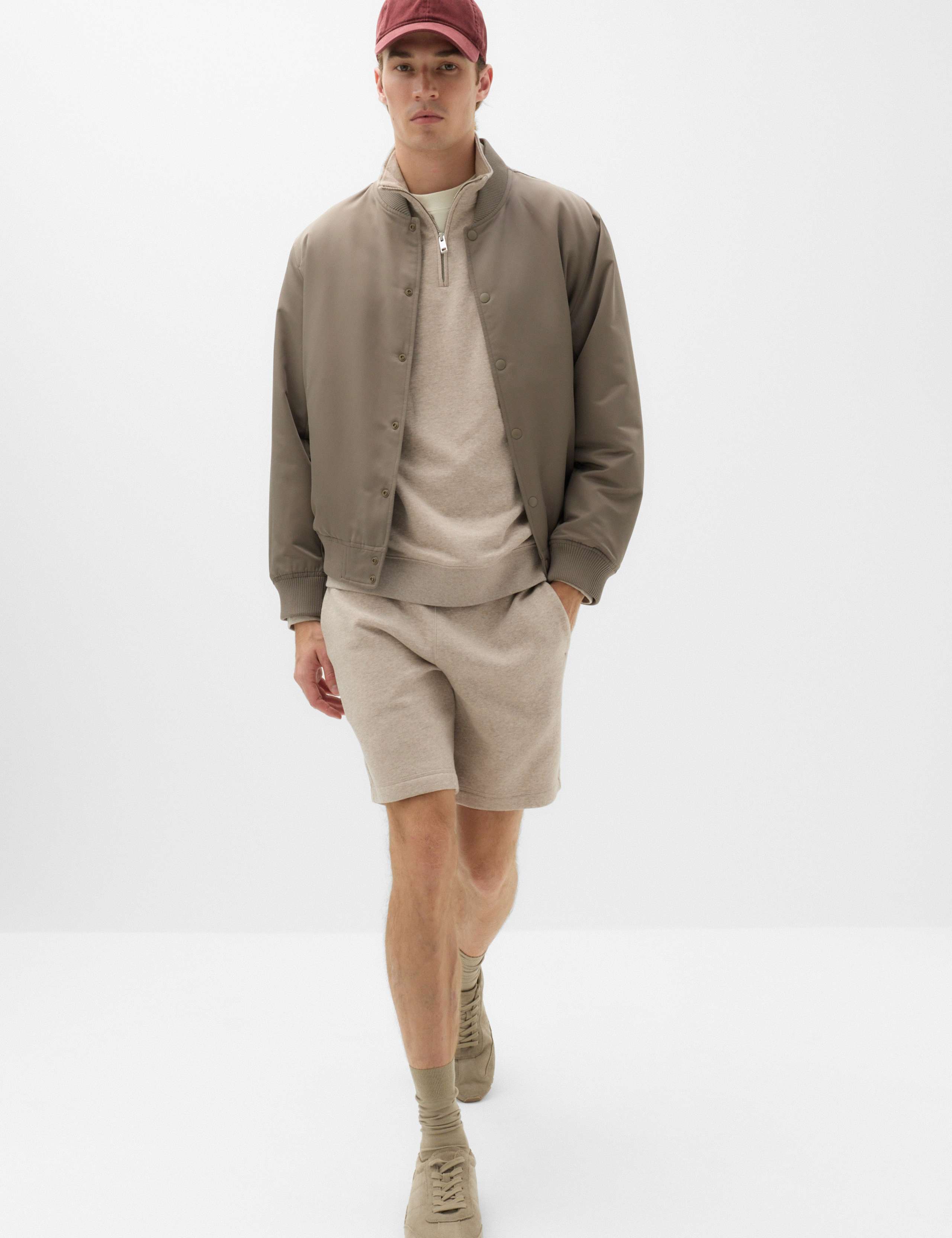 Cotton Rich Loopback Half Zip Sweatshirt 5 of 5