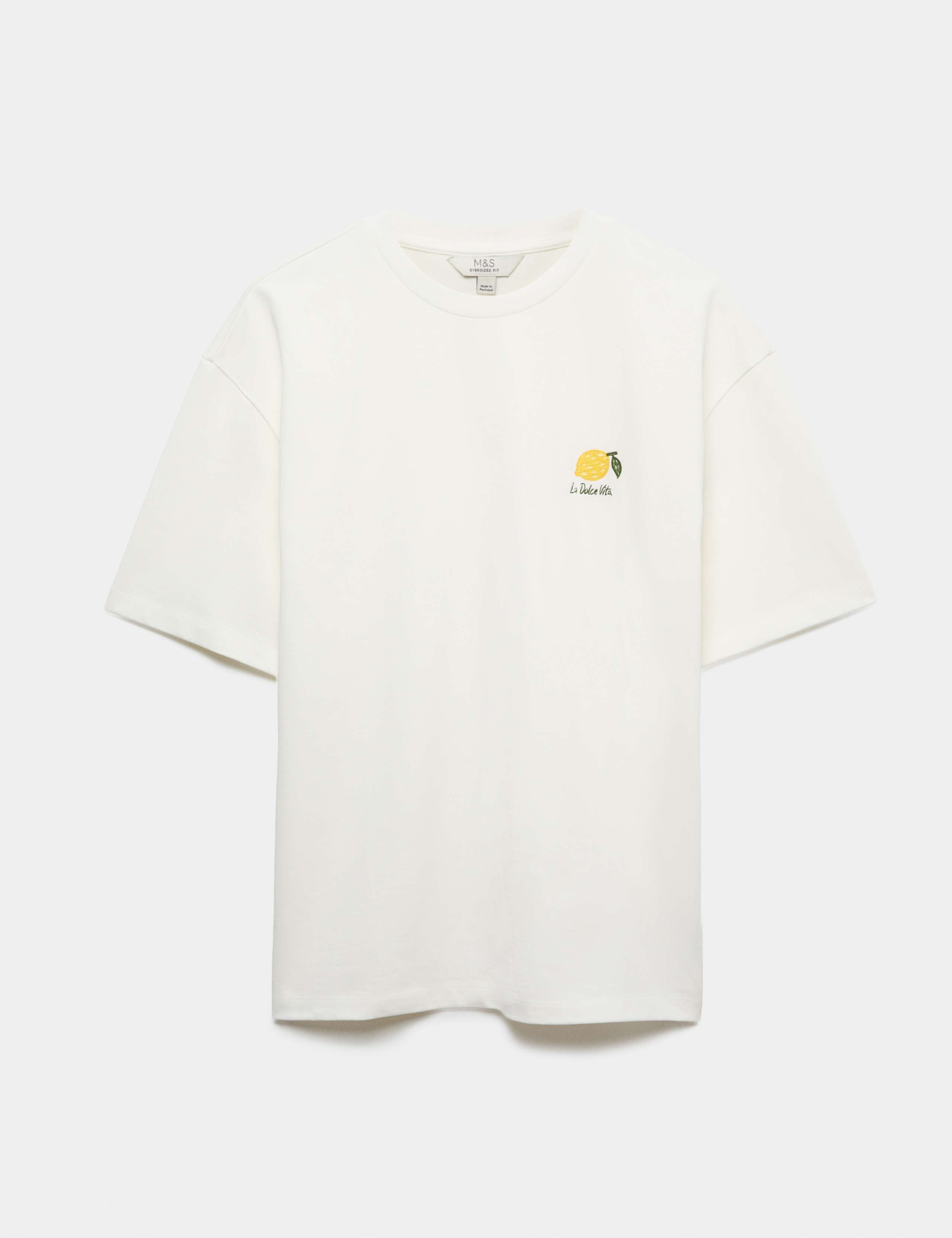 Oversized Pure Cotton Embroidered T-Shirt 2 of 4