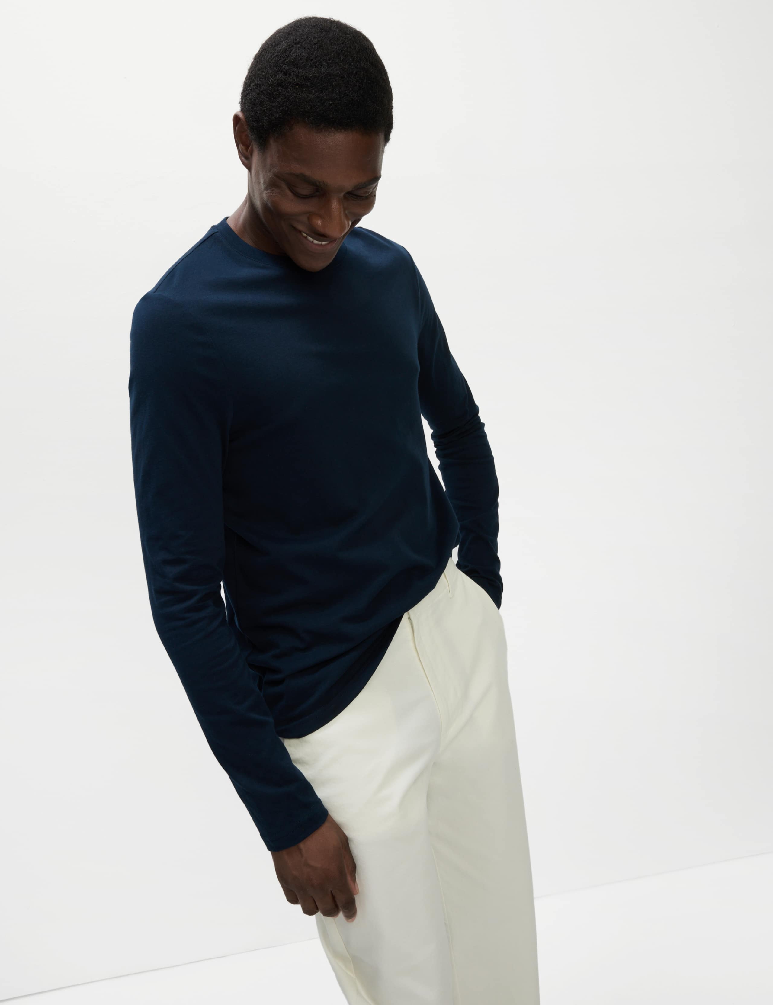 2pk Pure Cotton Long Sleeve T-Shirts 2 of 5