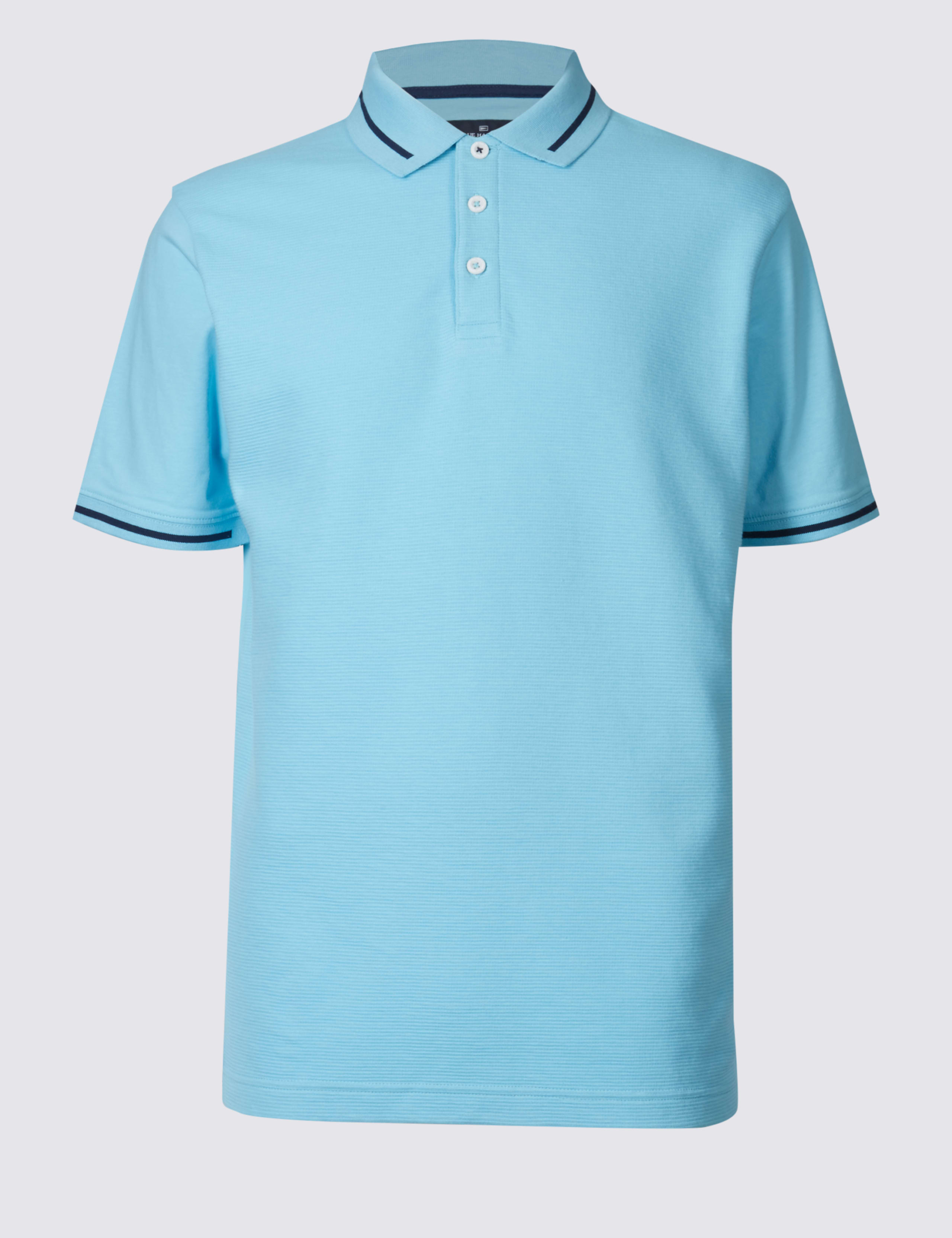 Pure Cotton Textured Polo Shirt 2 of 3