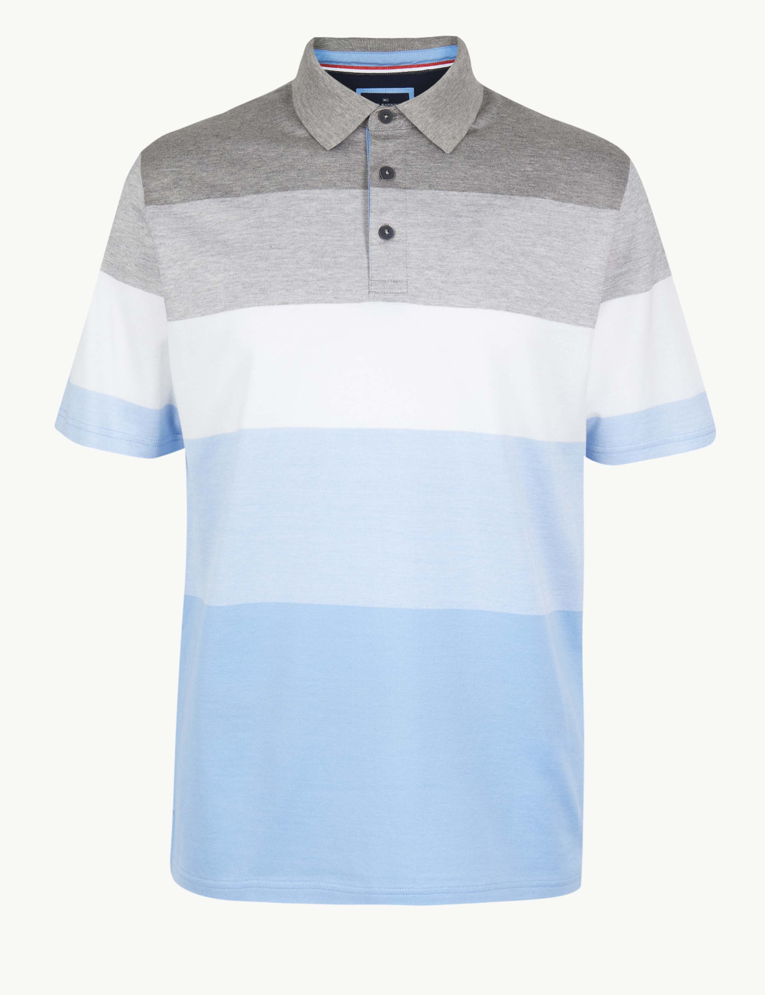 Pure Cotton Striped Polo Shirt 2 of 4