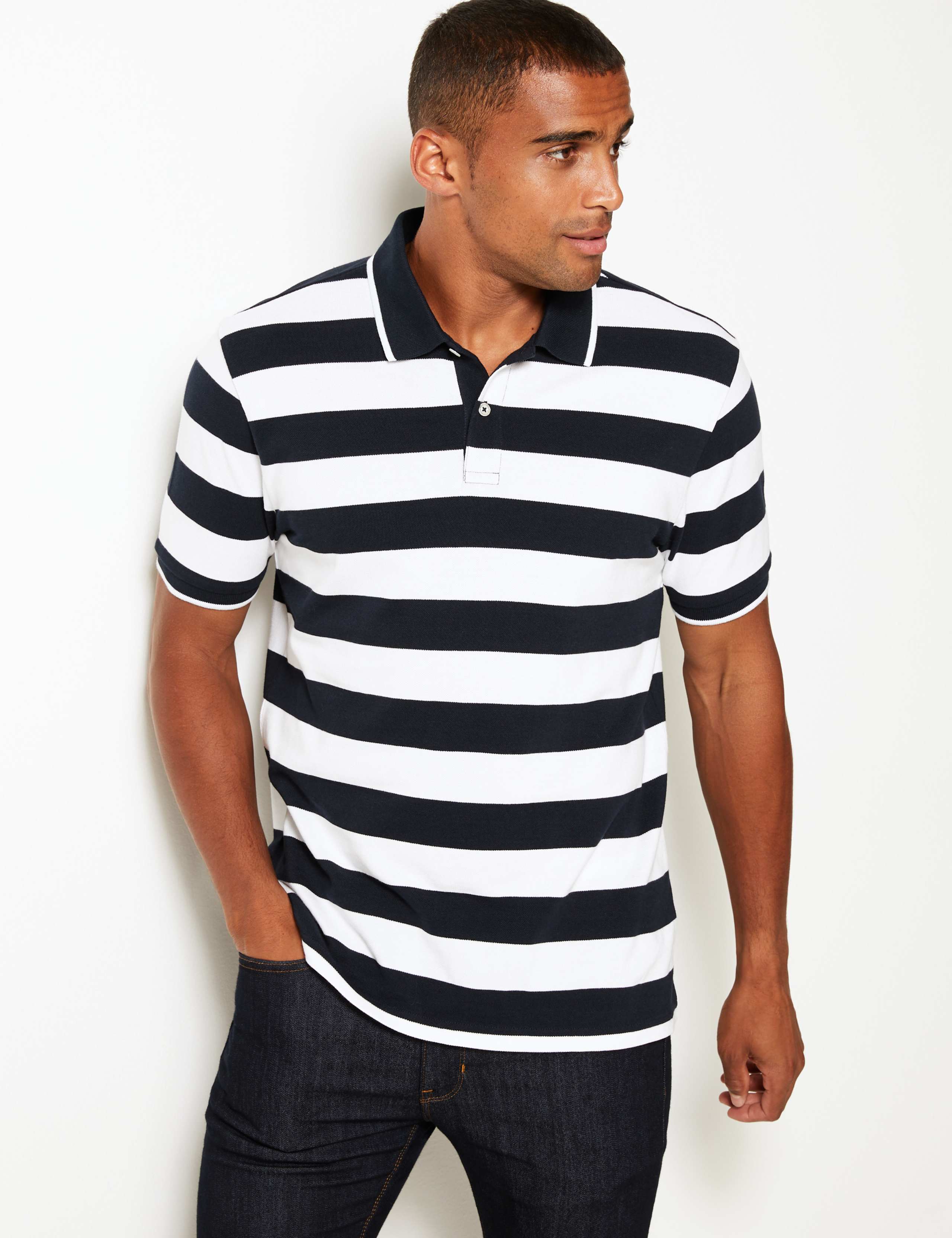 Cotton Striped Polo Shirt 3 of 4