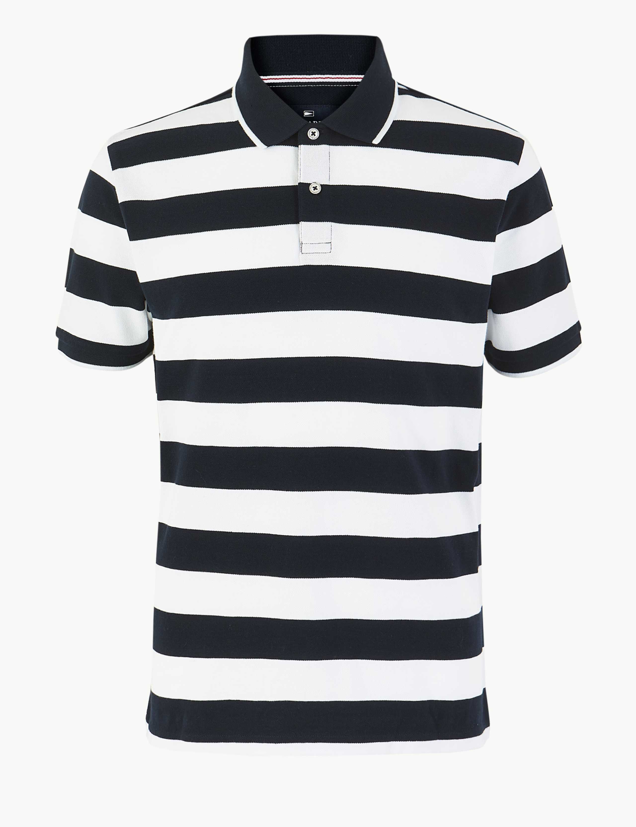 Cotton Striped Polo Shirt 2 of 4