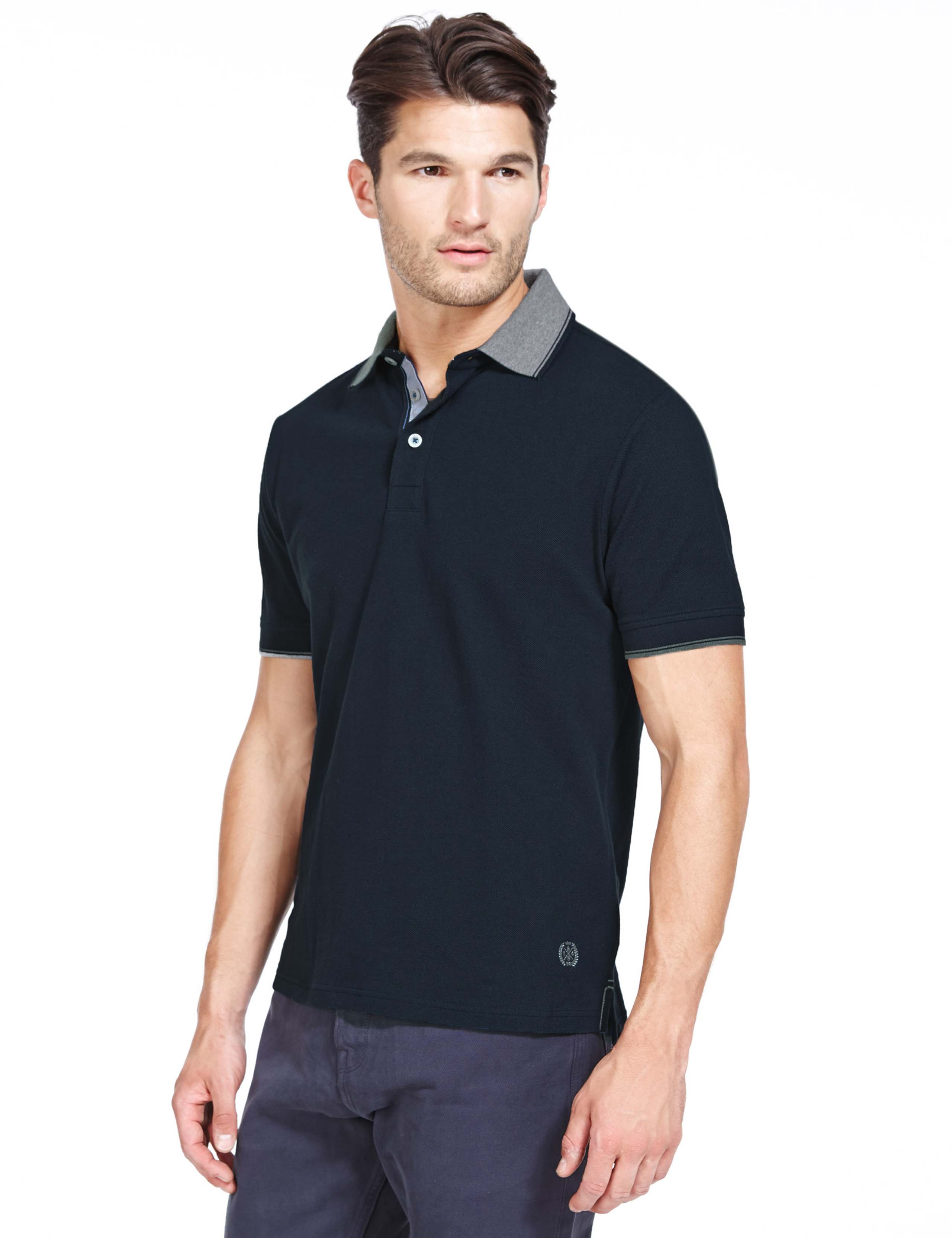 Pure Cotton Tailored Fit Polo Shirt 1 of 5
