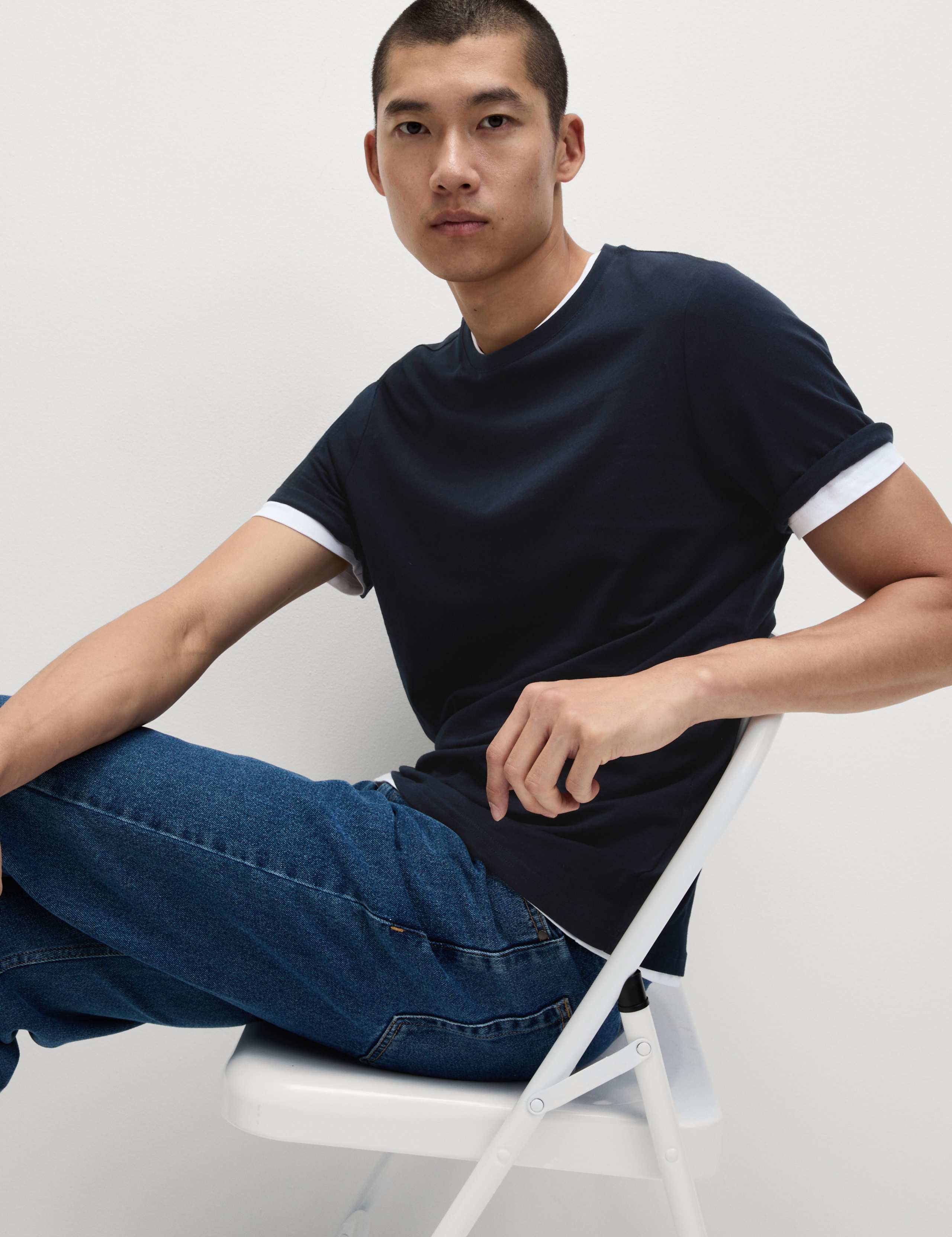 7 Pack Pure Cotton Crew Neck T-Shirts 3 of 5