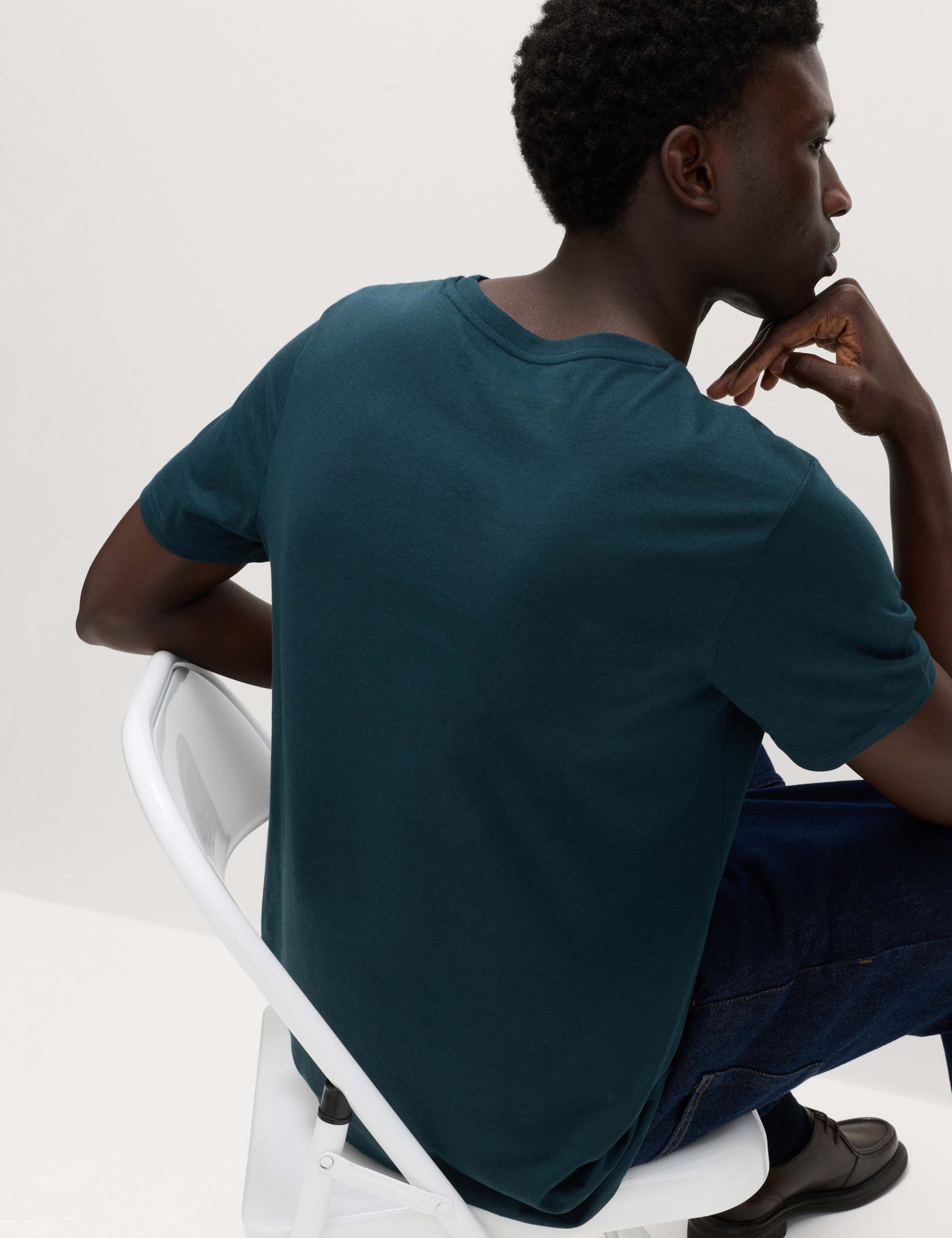7 Pack Pure Cotton Crew Neck T-Shirts 4 of 5