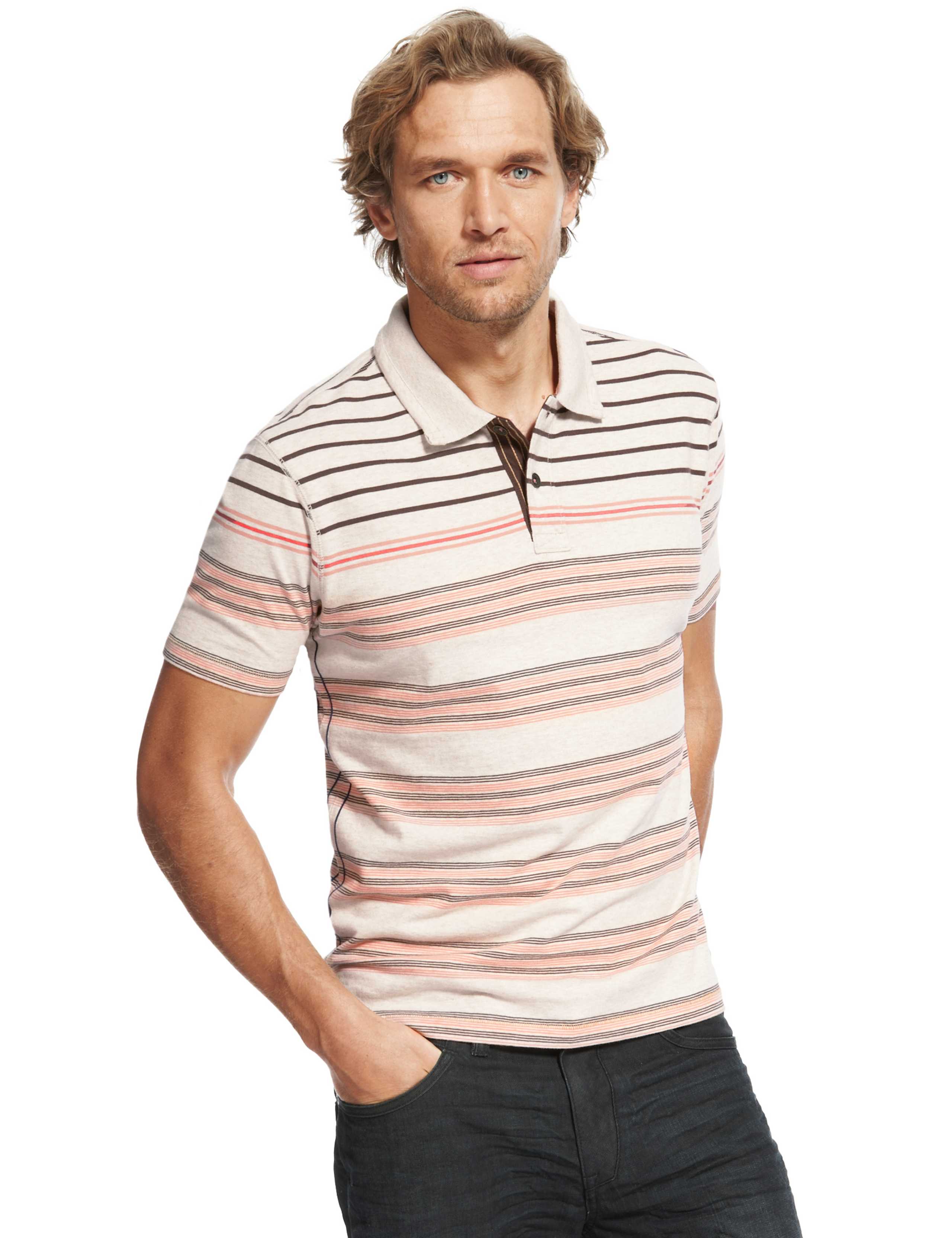 Pure Cotton Striped Polo Shirt 1 of 5