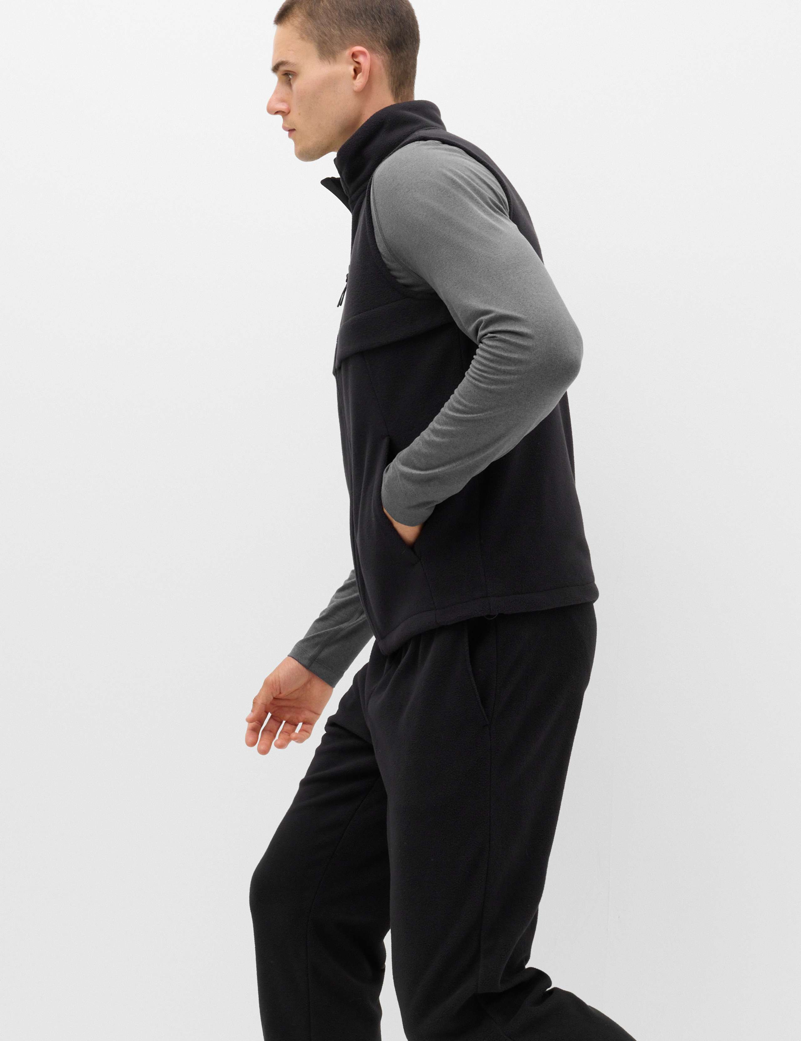 Micro Fleece Zip Up Funnel Neck Gilet 6 of 7