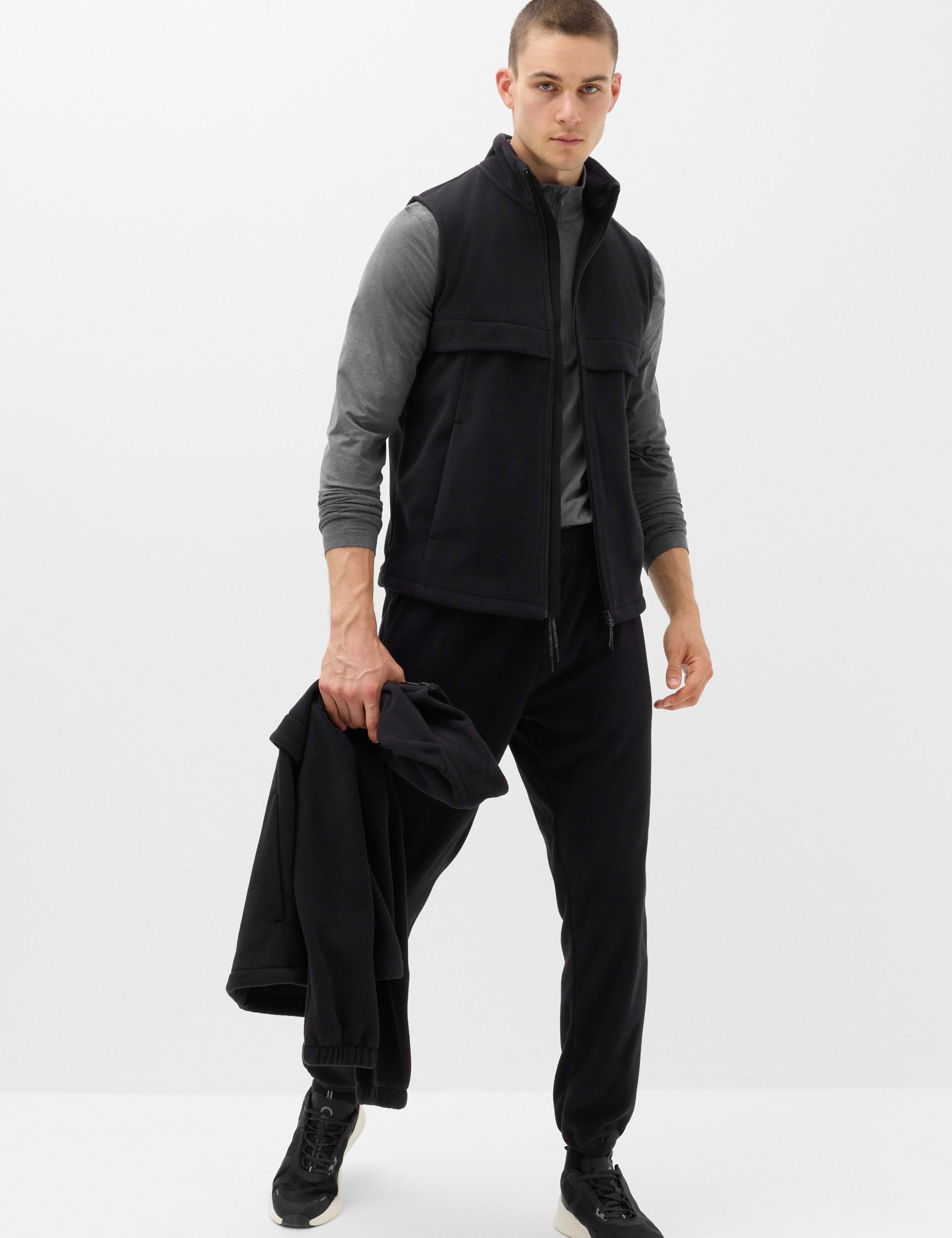 Micro Fleece Zip Up Funnel Neck Gilet 7 of 7