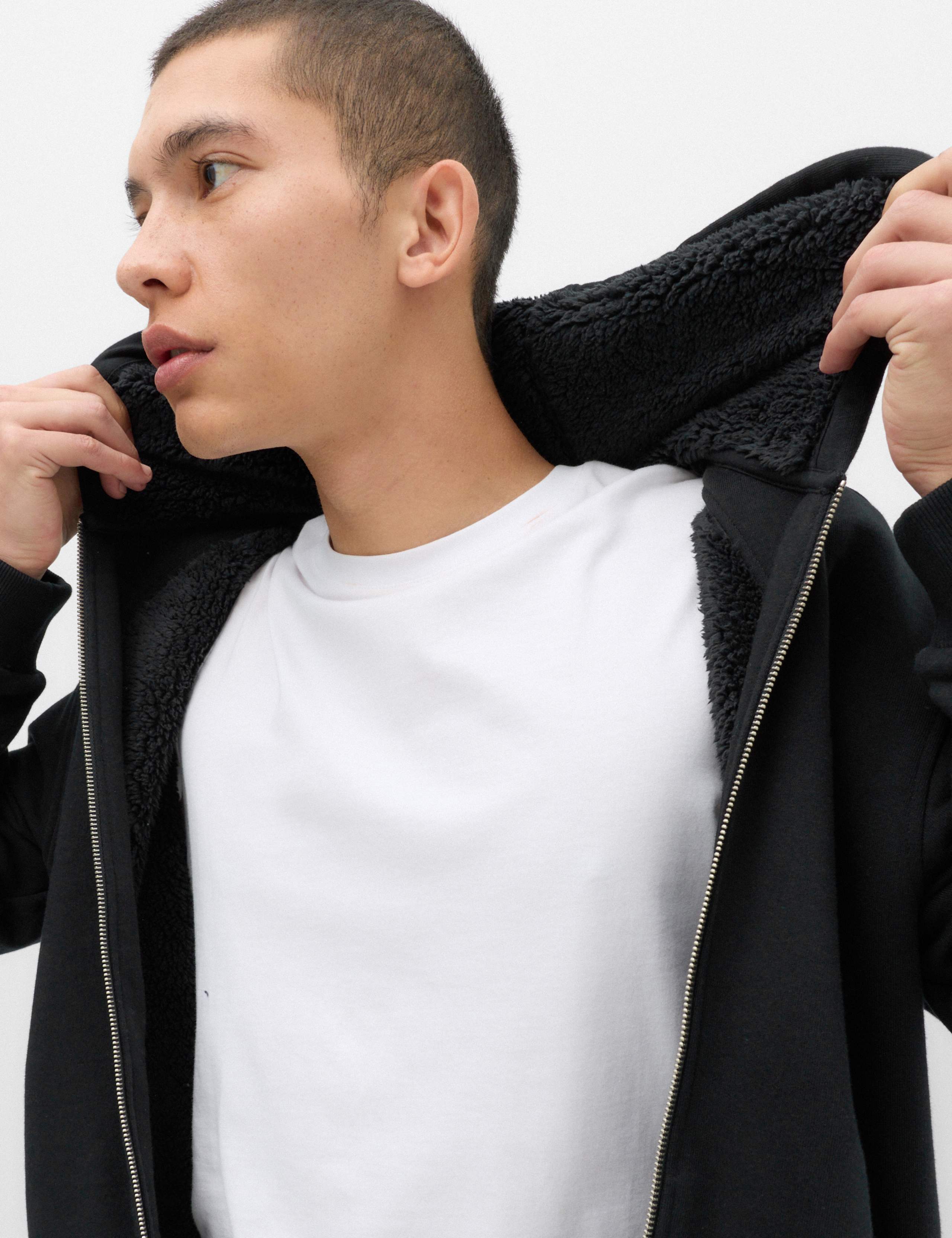 Fleece Lined Long Sleeve Zip Up Hoodie 4 of 7