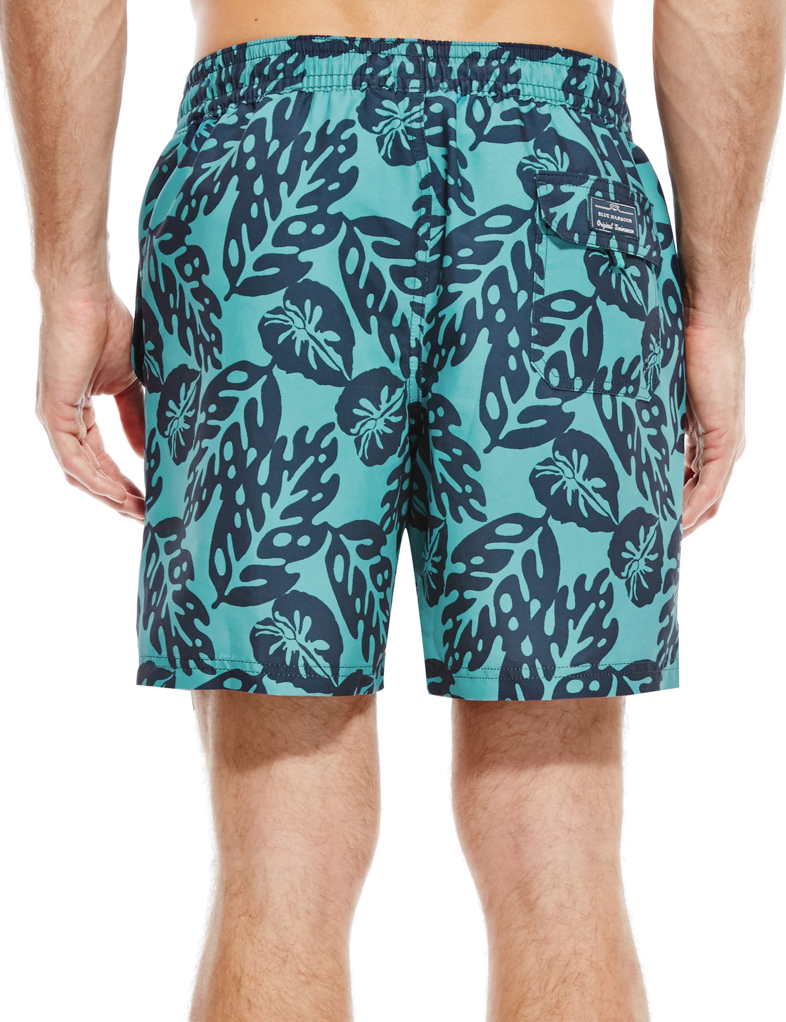 Quick Dry Leaf Print Swim Shorts 2 of 2