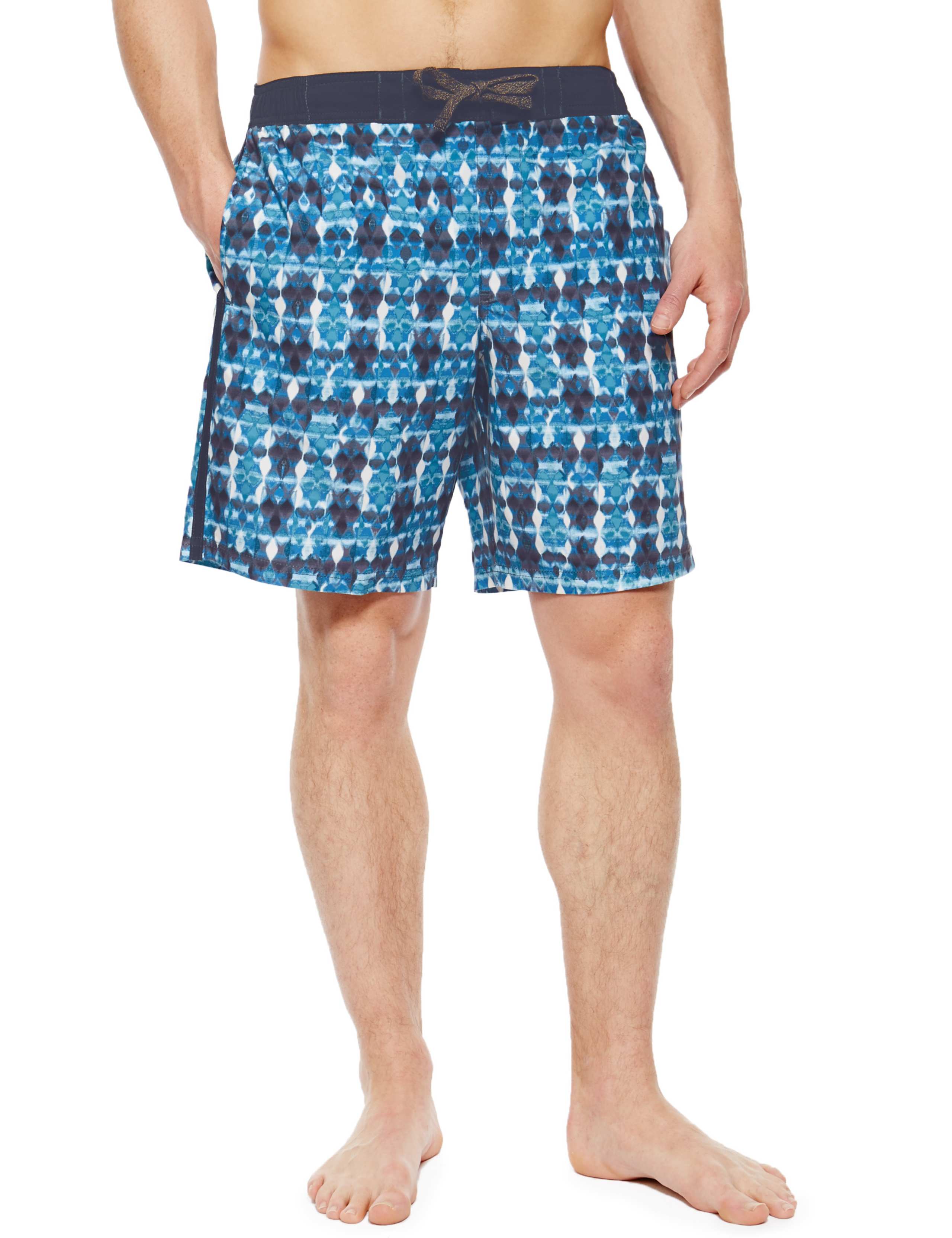 Quick Dry Geometric Print Swim Shorts 1 of 3
