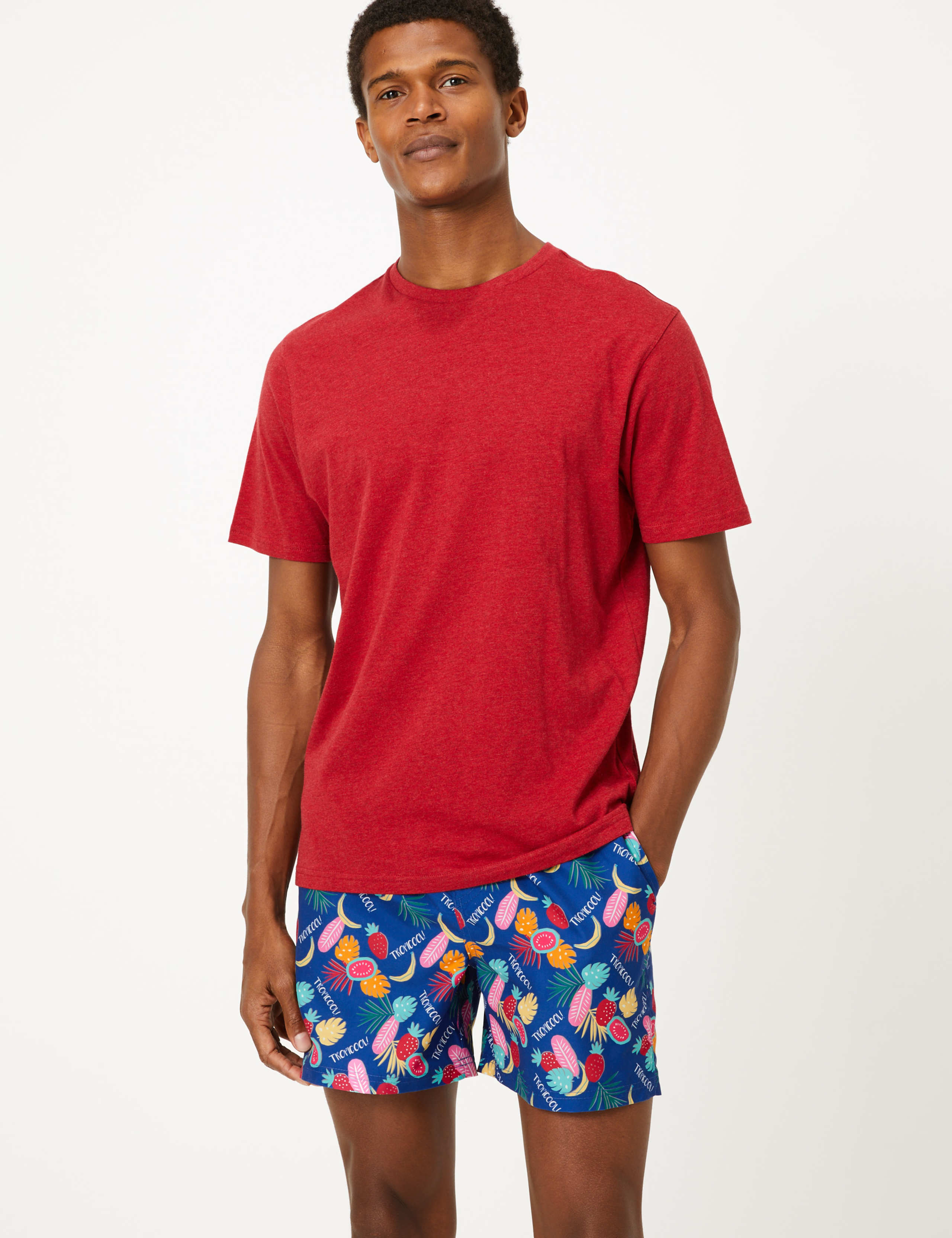 Quick Dry Tropical Print Swim Shorts 1 of 4