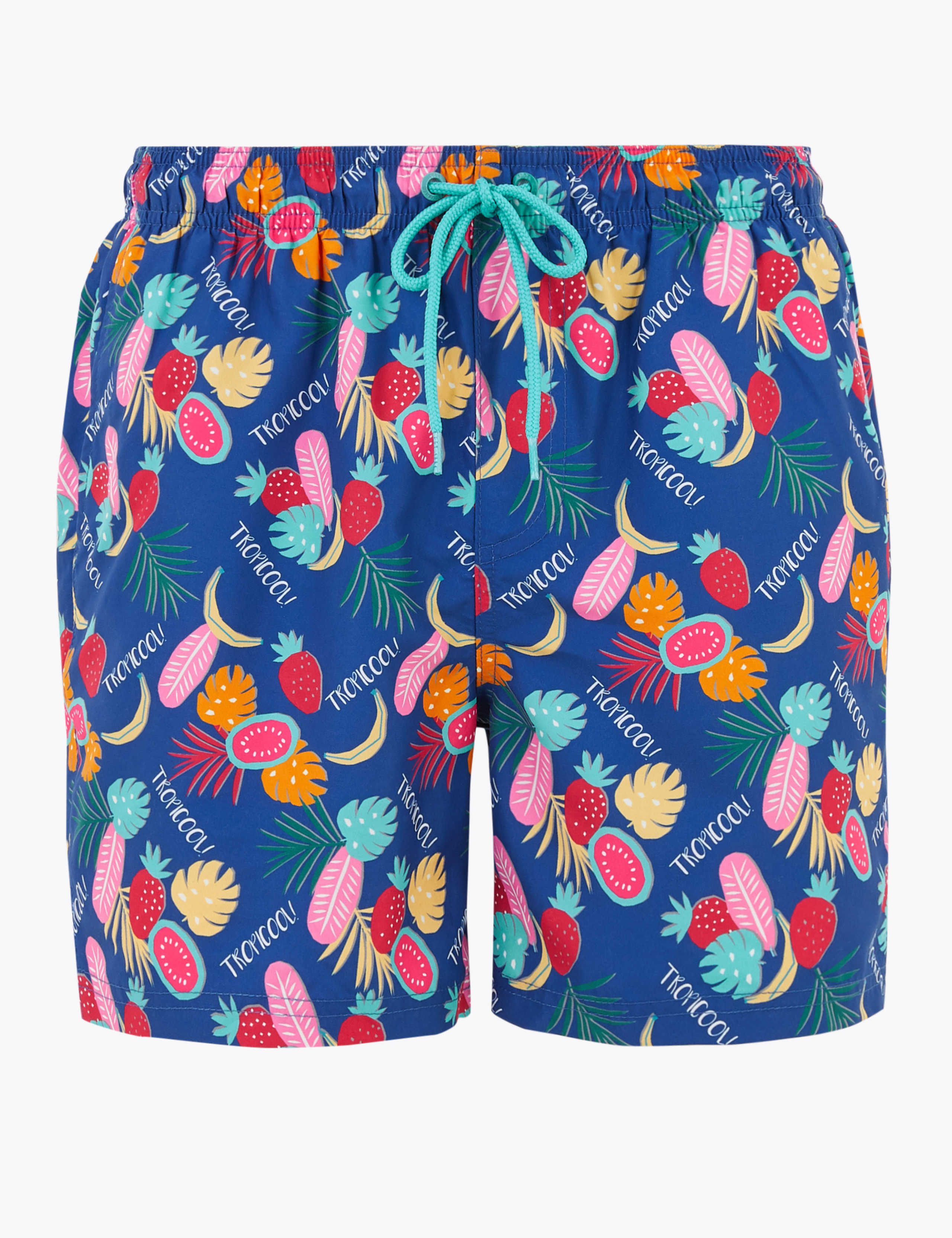 Quick Dry Tropical Print Swim Shorts 2 of 4
